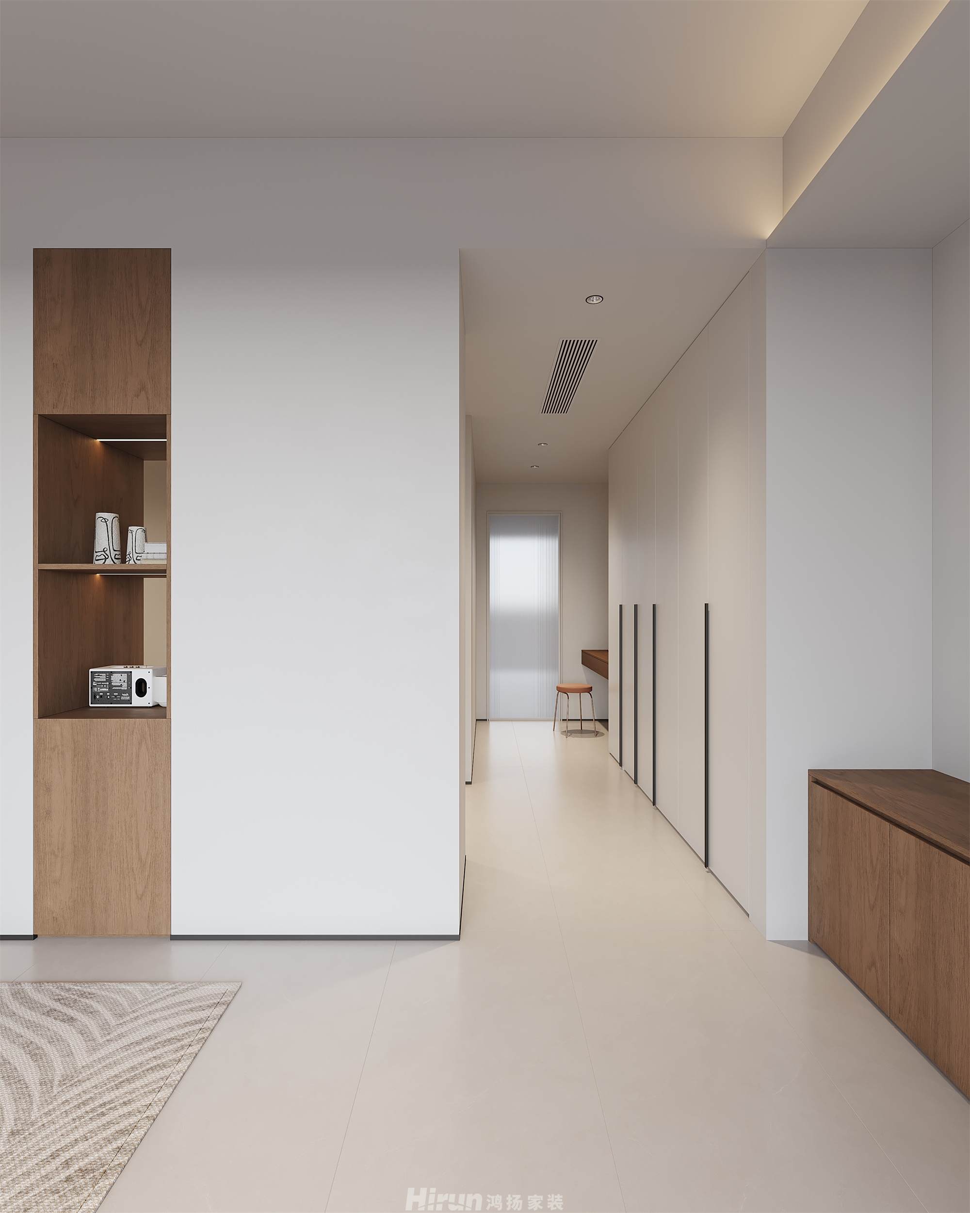 綠地麓湖郡320㎡雅致現代五居室 裝修案例效果圖-6