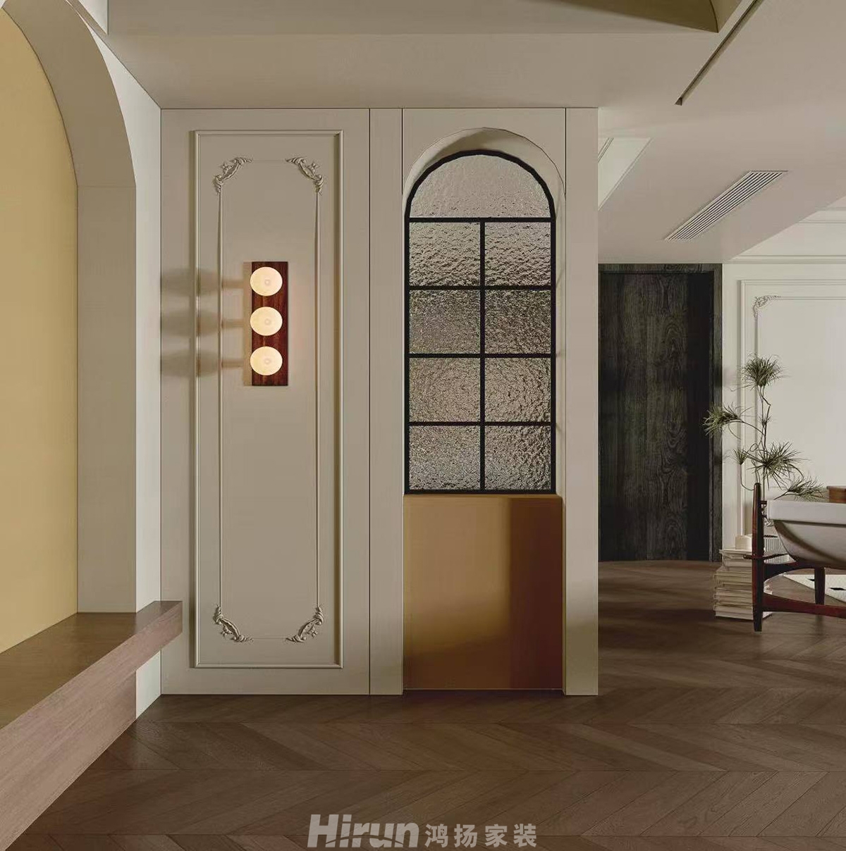 中海悅溪府140㎡復古風潮四居室 裝修案例效果圖-4