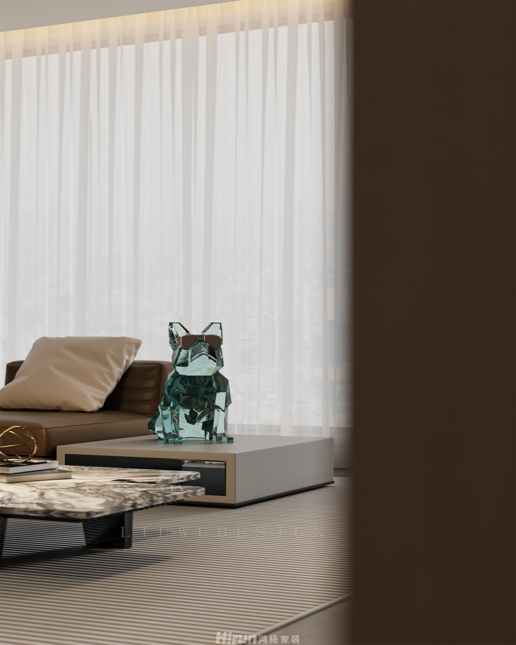 長沙潤府233㎡新裝飾主義大平層 裝修案例效果圖-5