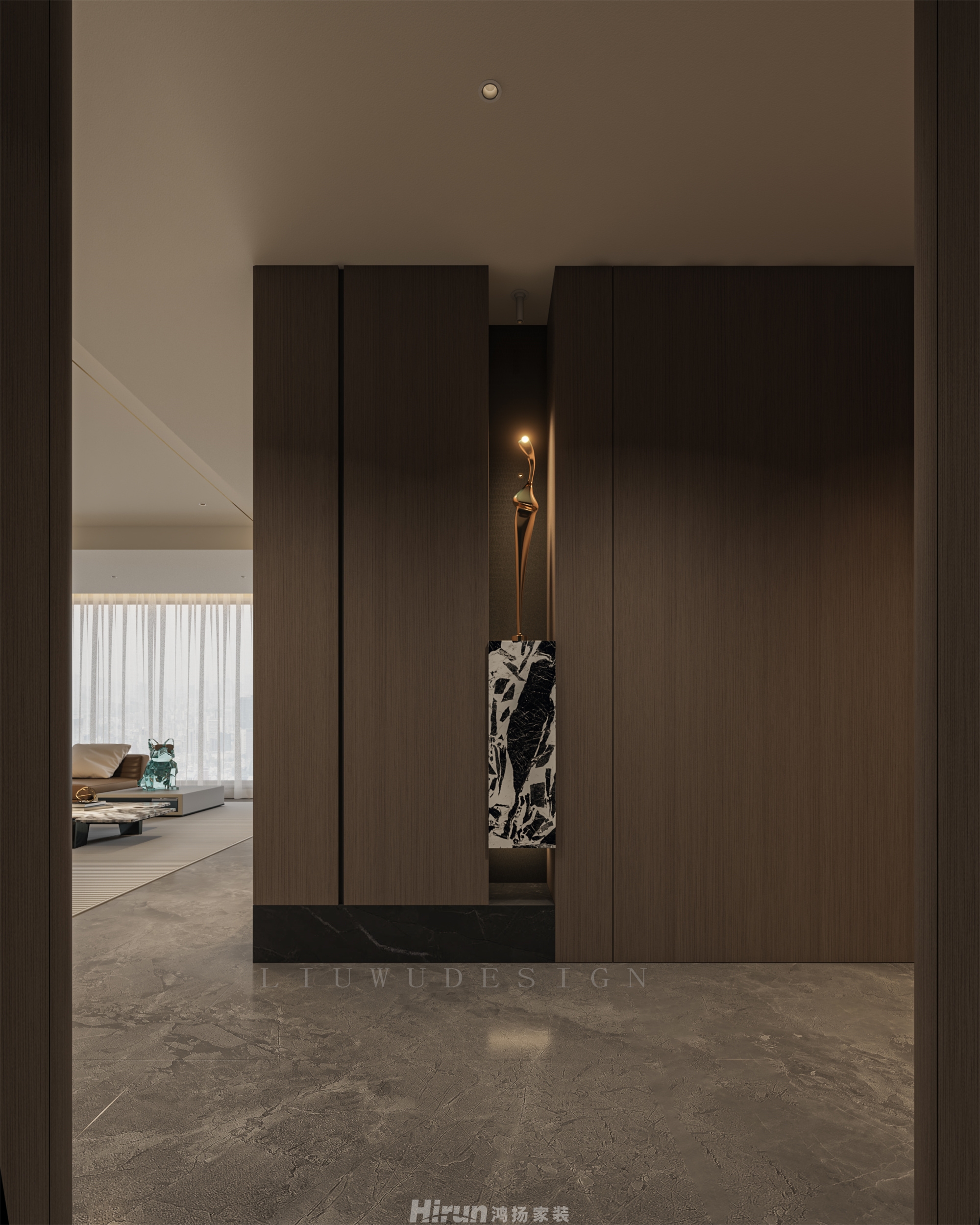 長沙潤府233㎡新裝飾主義大平層 裝修案例效果圖-10