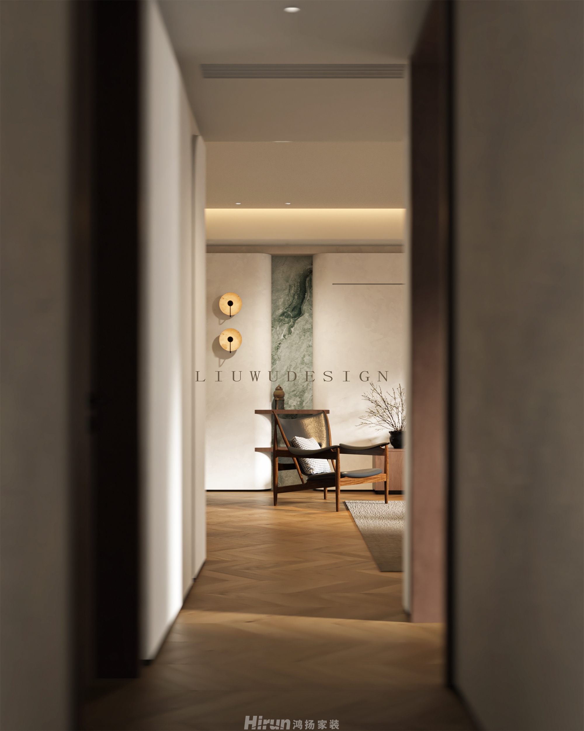 新世紀(jì)華苑200㎡極簡詫寂大平層 裝修案例效果圖-3