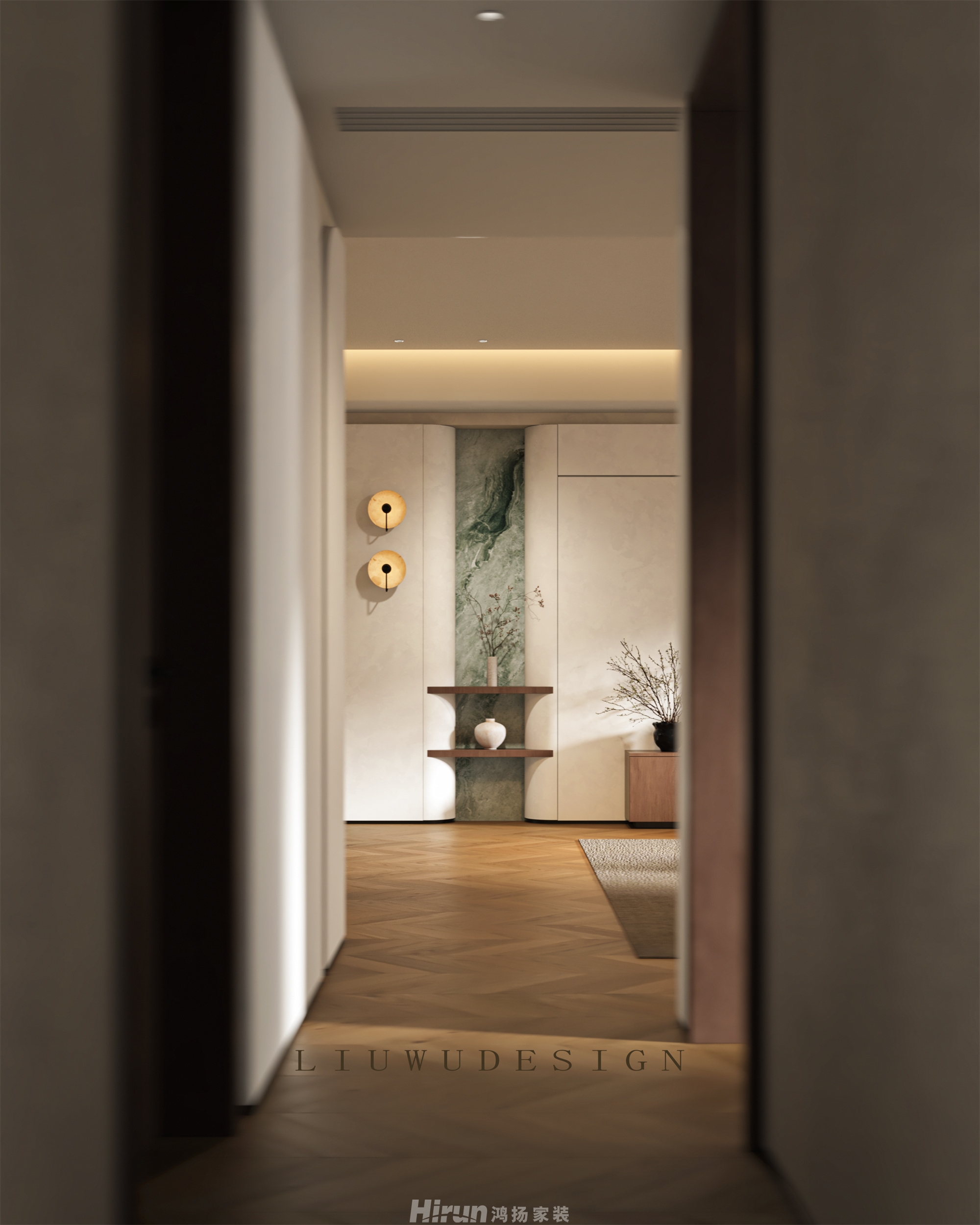 新世紀(jì)華苑200㎡極簡詫寂大平層 裝修案例效果圖-7