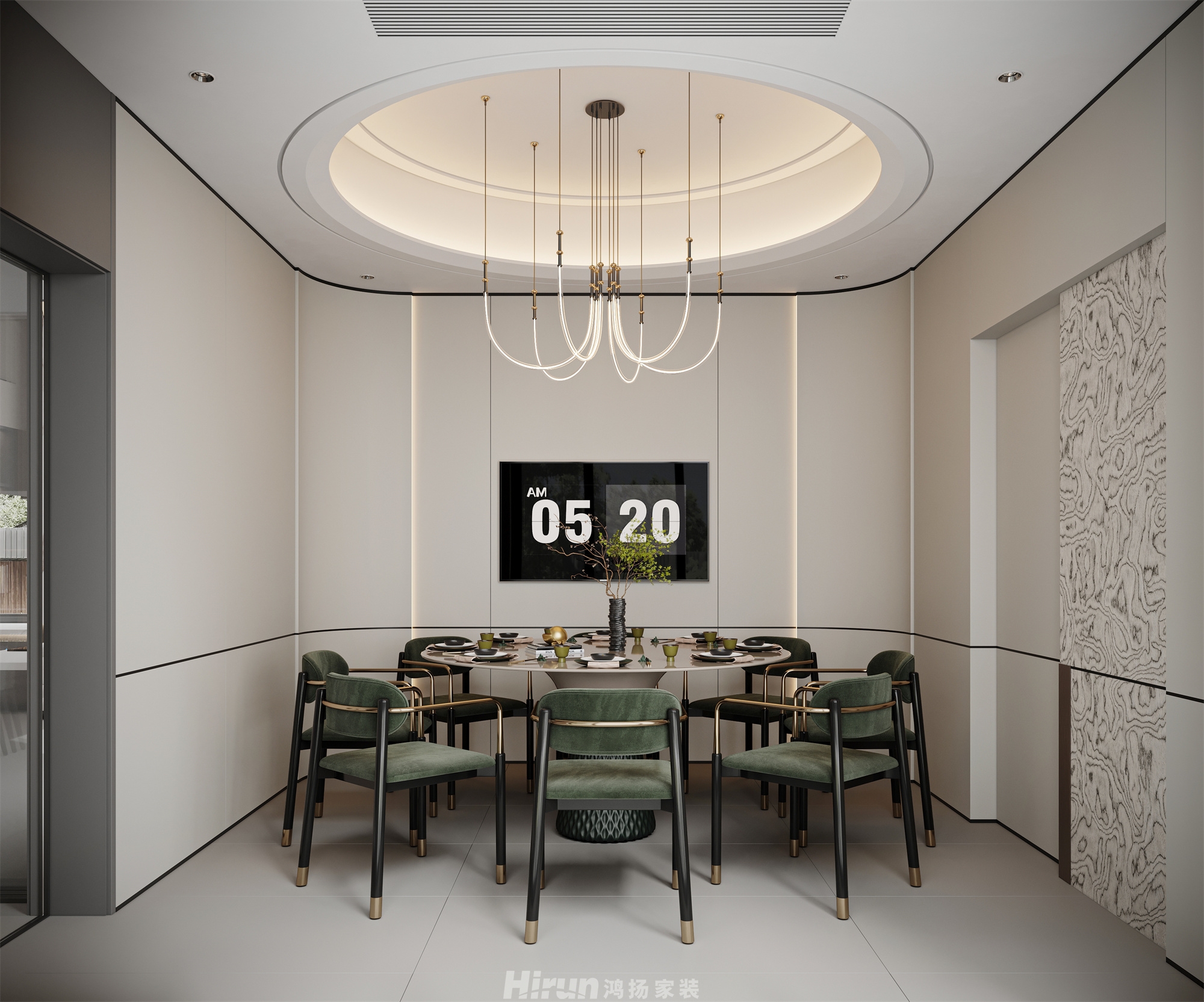 大瑤鄉墅600㎡雅致現代別墅 裝修案例效果圖-6