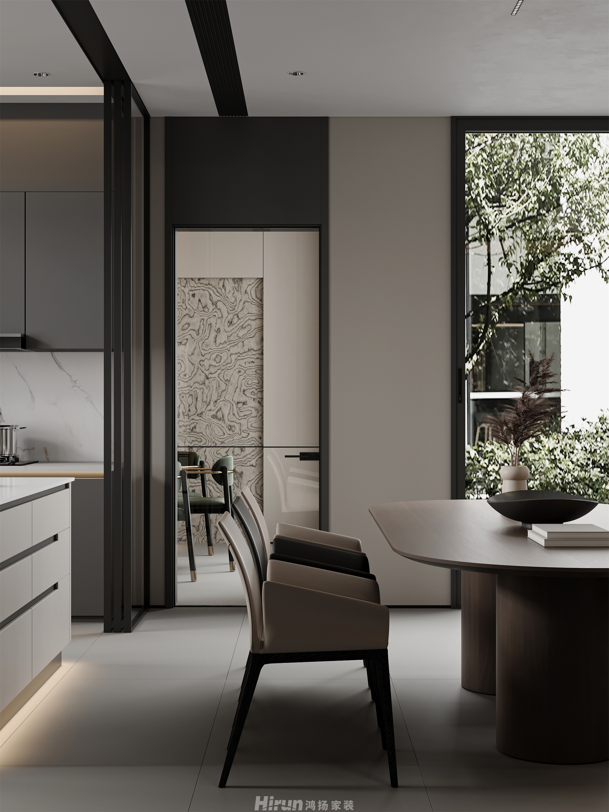 大瑤鄉墅600㎡雅致現代別墅 裝修案例效果圖-9