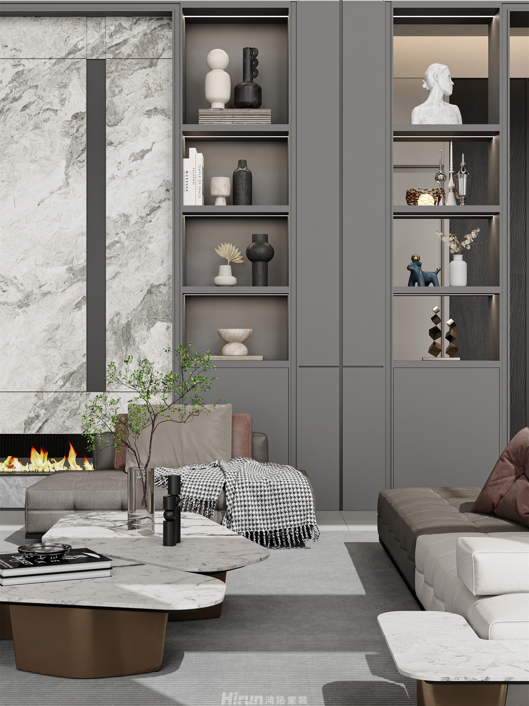 大瑤鄉墅600㎡雅致現代別墅 裝修案例效果圖-13