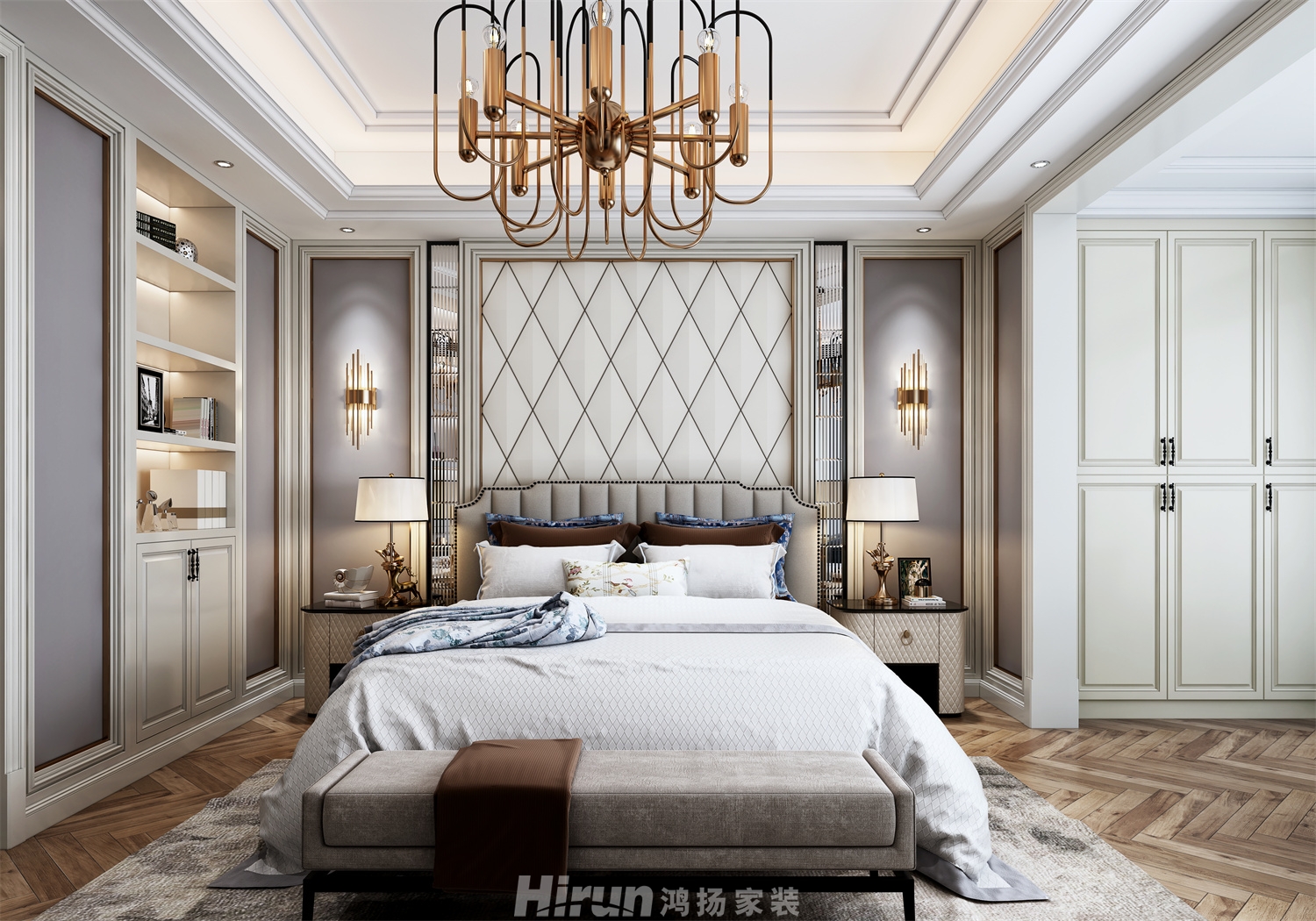 碧桂園美的院子800㎡歐美香頌別墅 裝修案例效果圖-5