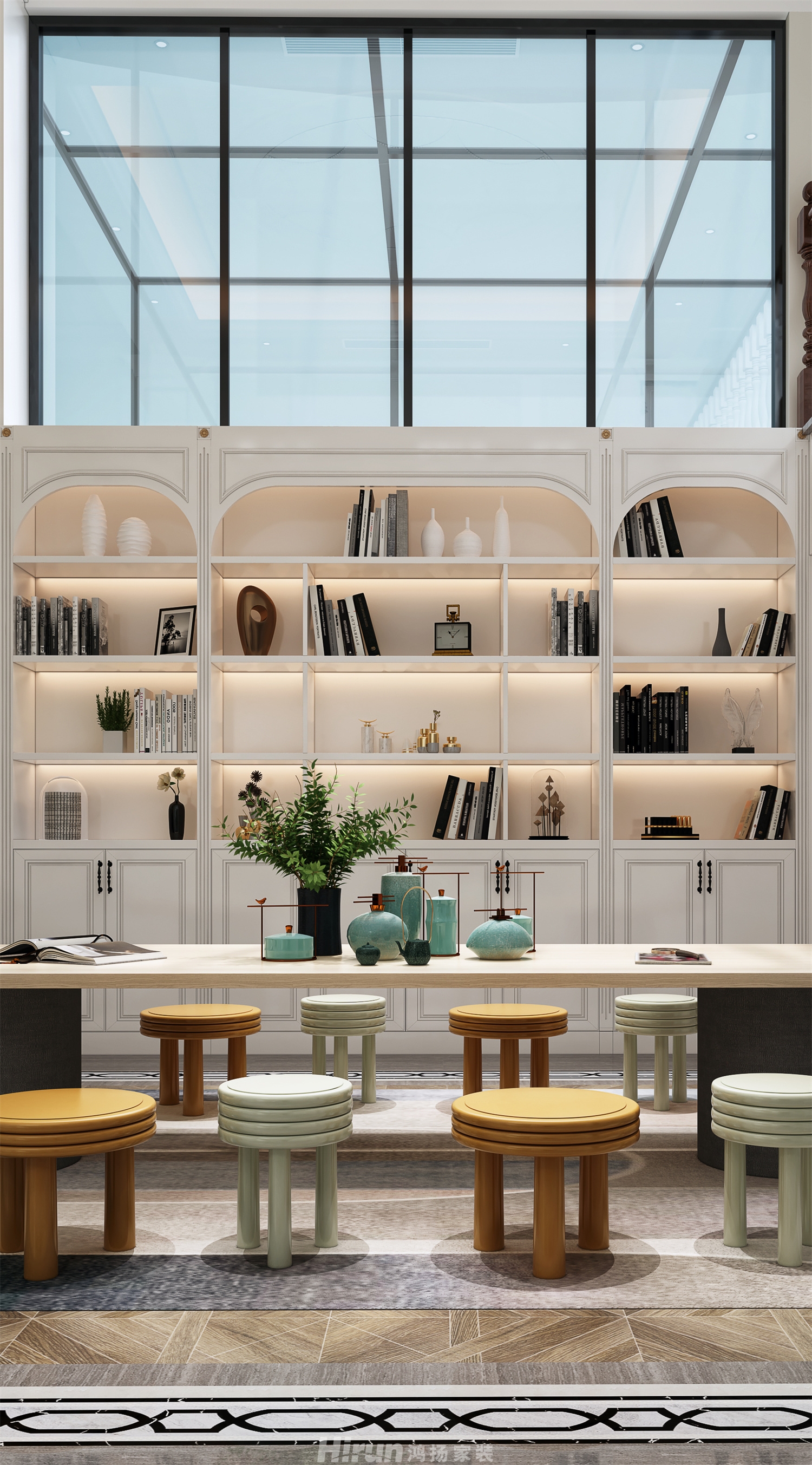 碧桂園美的院子800㎡歐美香頌別墅 裝修案例效果圖-6