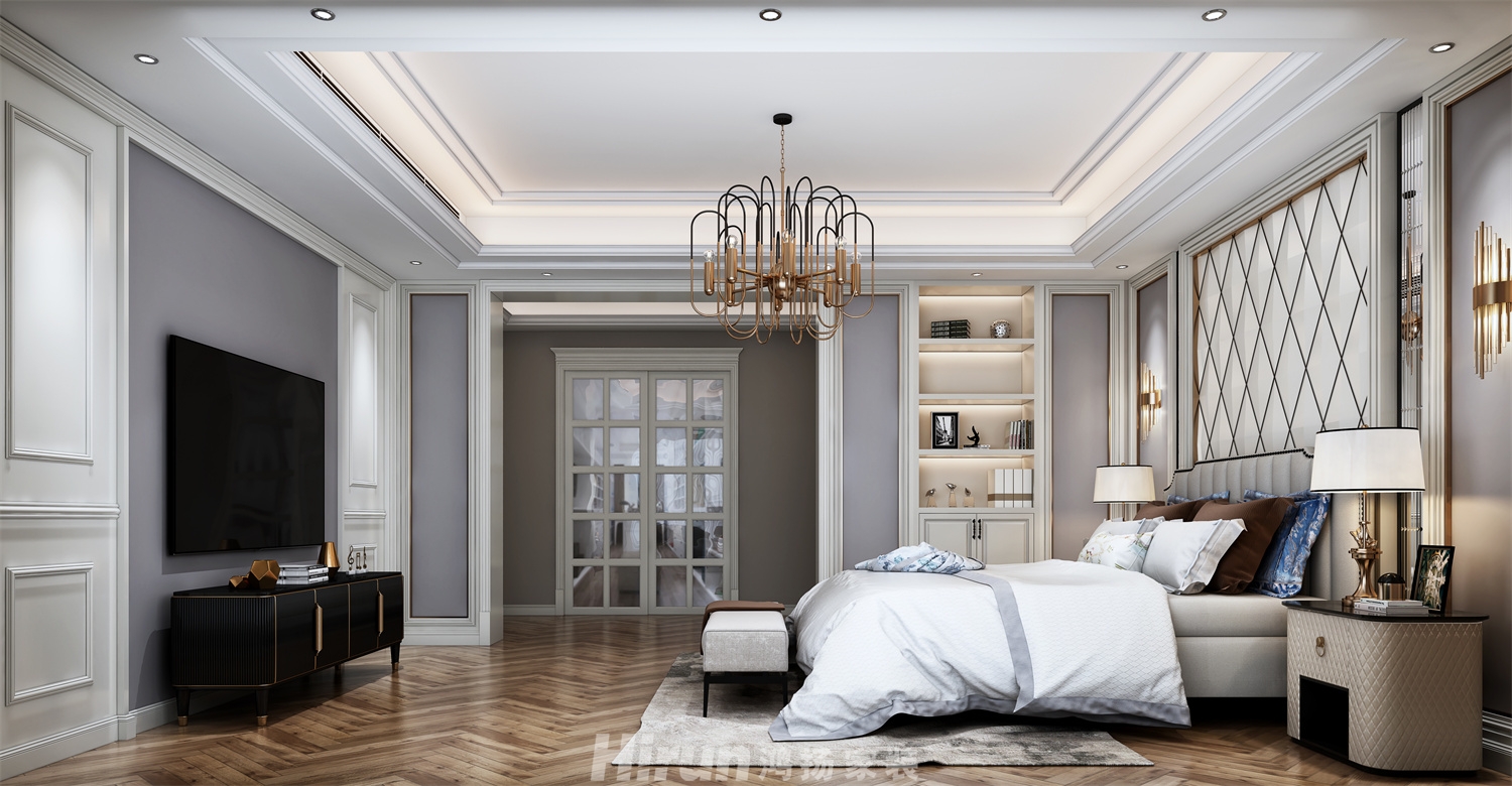 碧桂園美的院子800㎡歐美香頌別墅 裝修案例效果圖-2