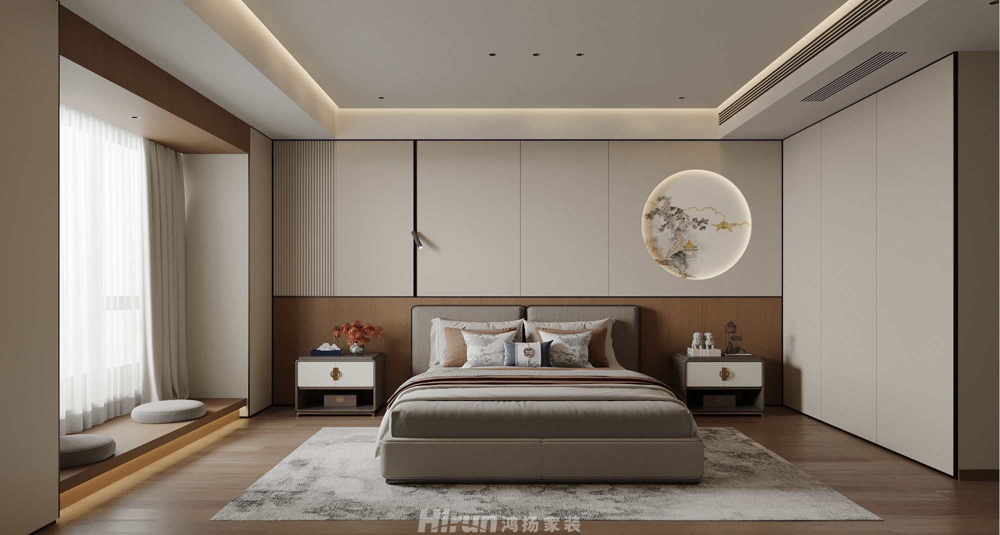 梅溪華府240㎡復合寫意大平層 裝修案例效果圖-4