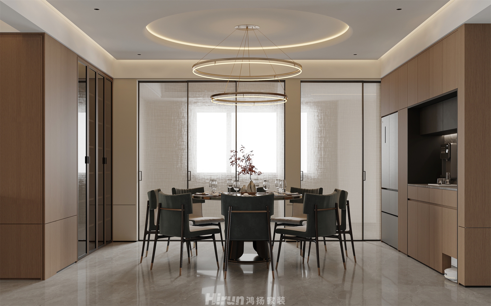 梅溪華府240㎡復合寫意大平層 裝修案例效果圖-3