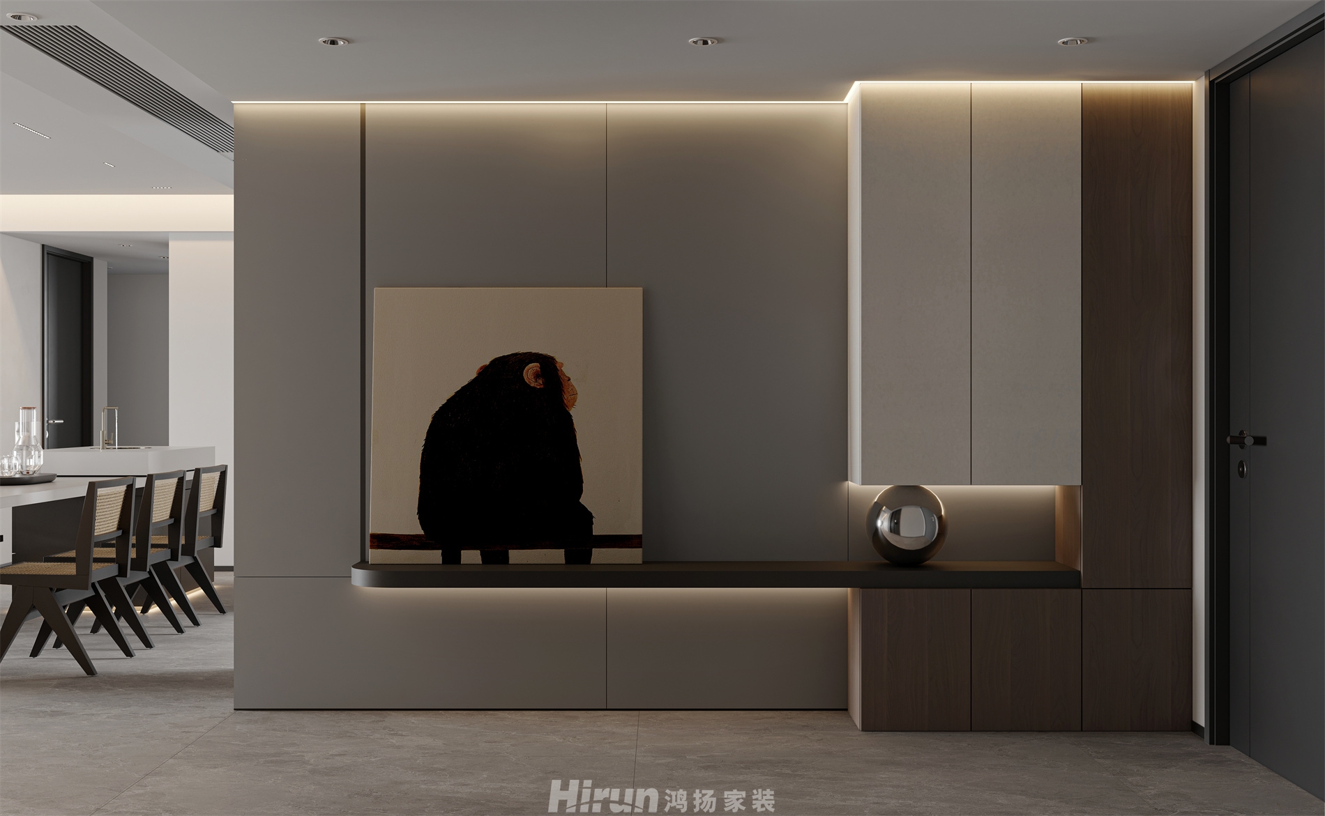 麓云國際220㎡雅致現代大平層 裝修案例效果圖-6