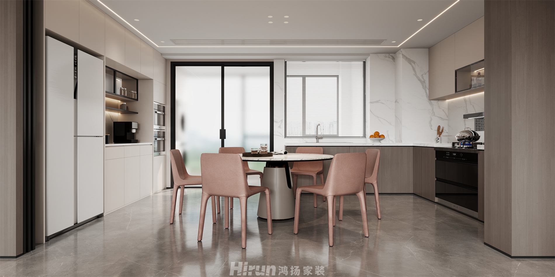 秀峰一品200㎡雅致現代大平層 裝修案例效果圖-5