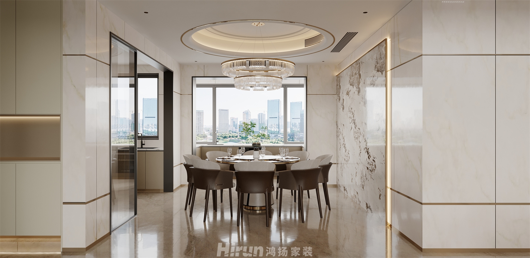 江山帝景360㎡新裝飾主義復式 裝修案例效果圖-3