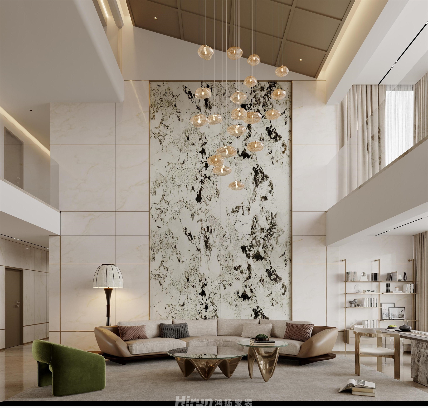 江山帝景360㎡新裝飾主義復式 裝修案例效果圖-7