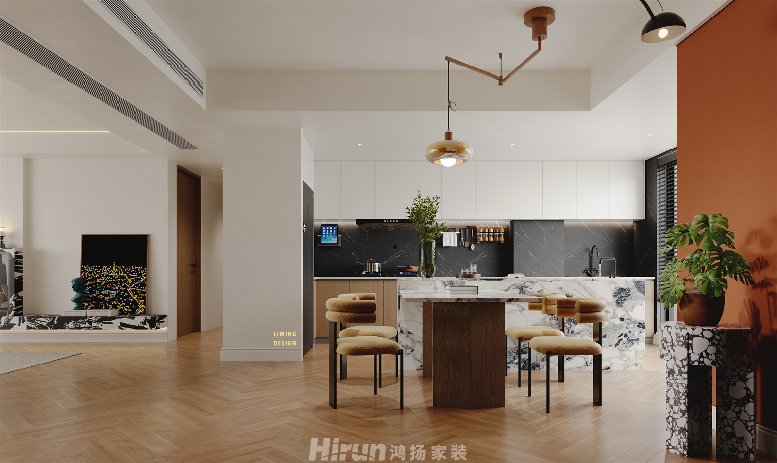 湘府和園240㎡優雅繽紛大平層 裝修案例效果圖-3