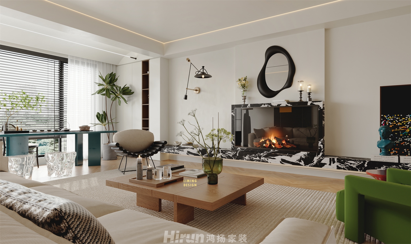 湘府和園240㎡優雅繽紛大平層 裝修案例效果圖-4