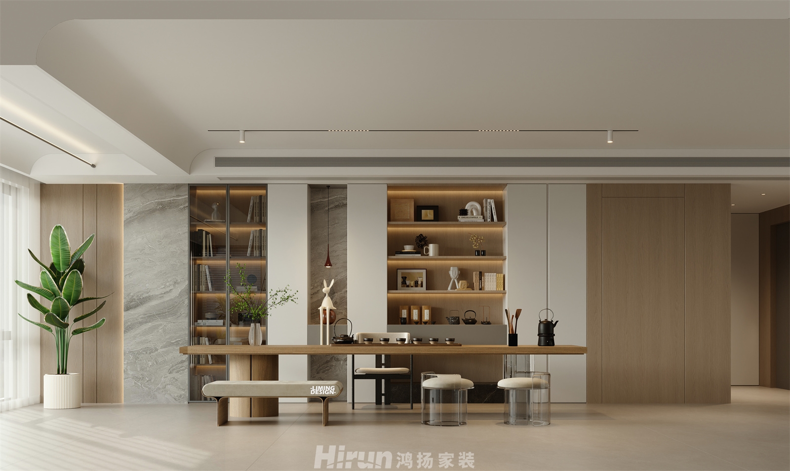 中建鈺和城240㎡雅致現代大平層 裝修案例效果圖-7