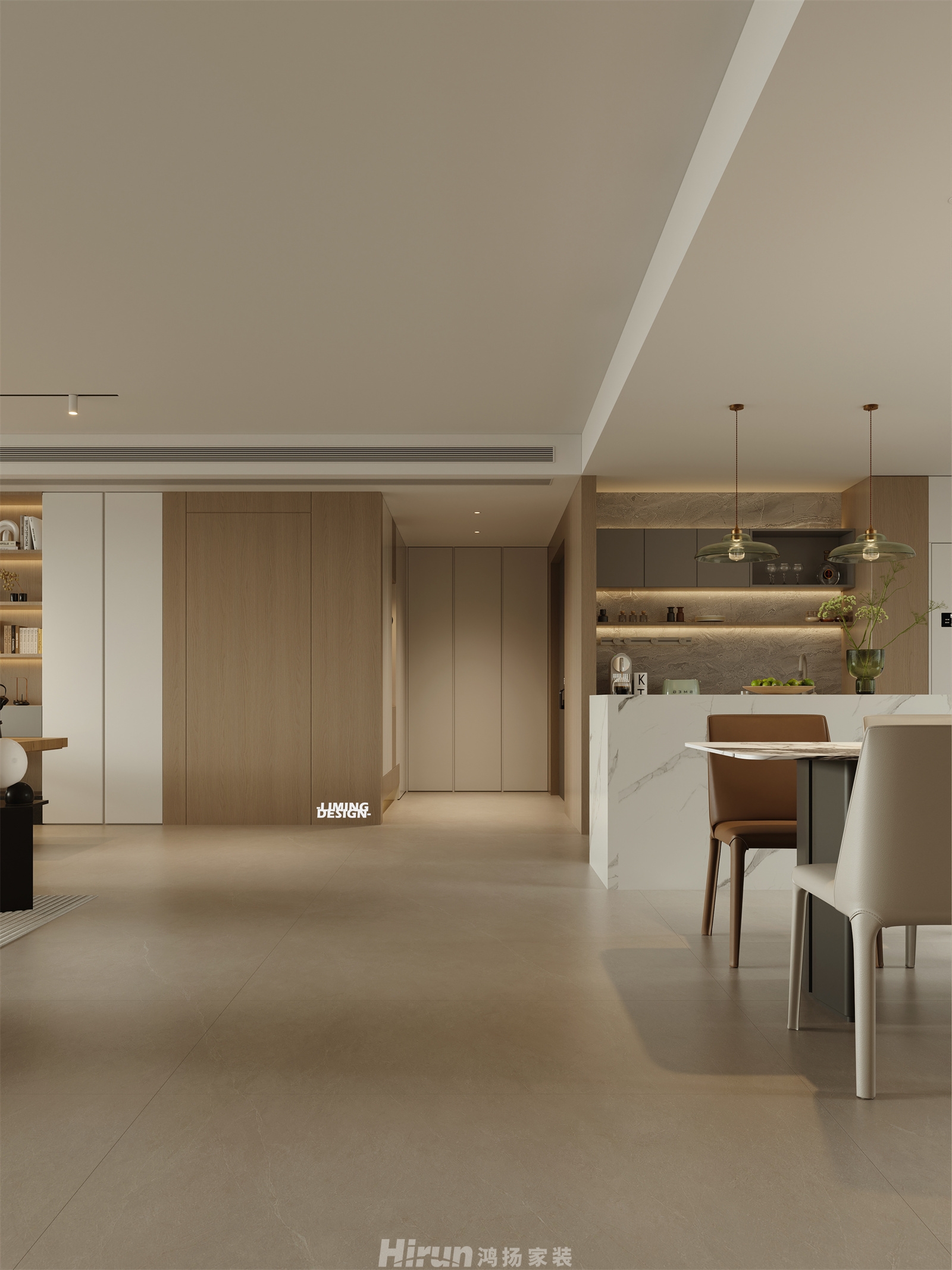 中建鈺和城240㎡雅致現代大平層 裝修案例效果圖-10