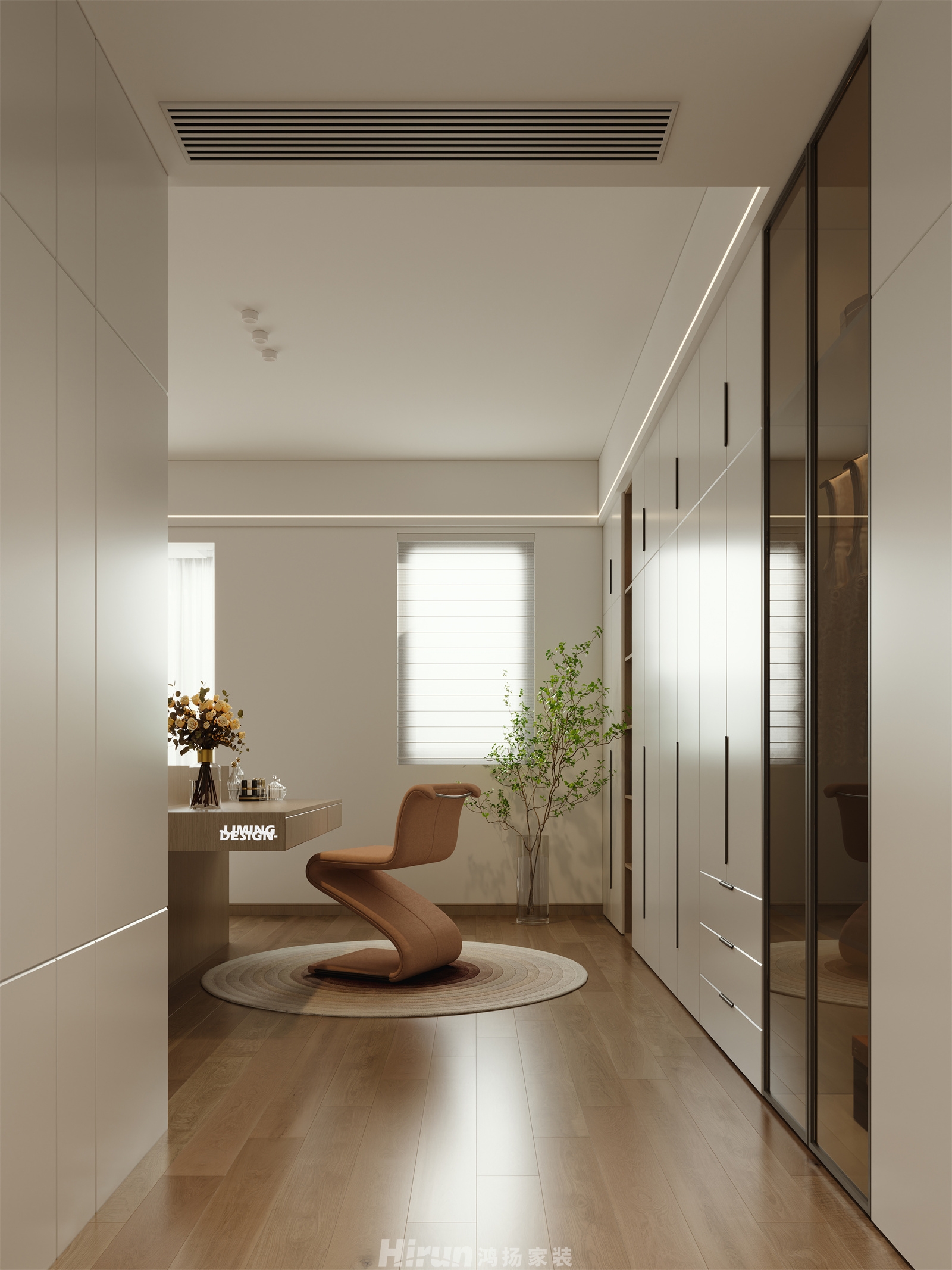 中建鈺和城240㎡雅致現代大平層 裝修案例效果圖-9