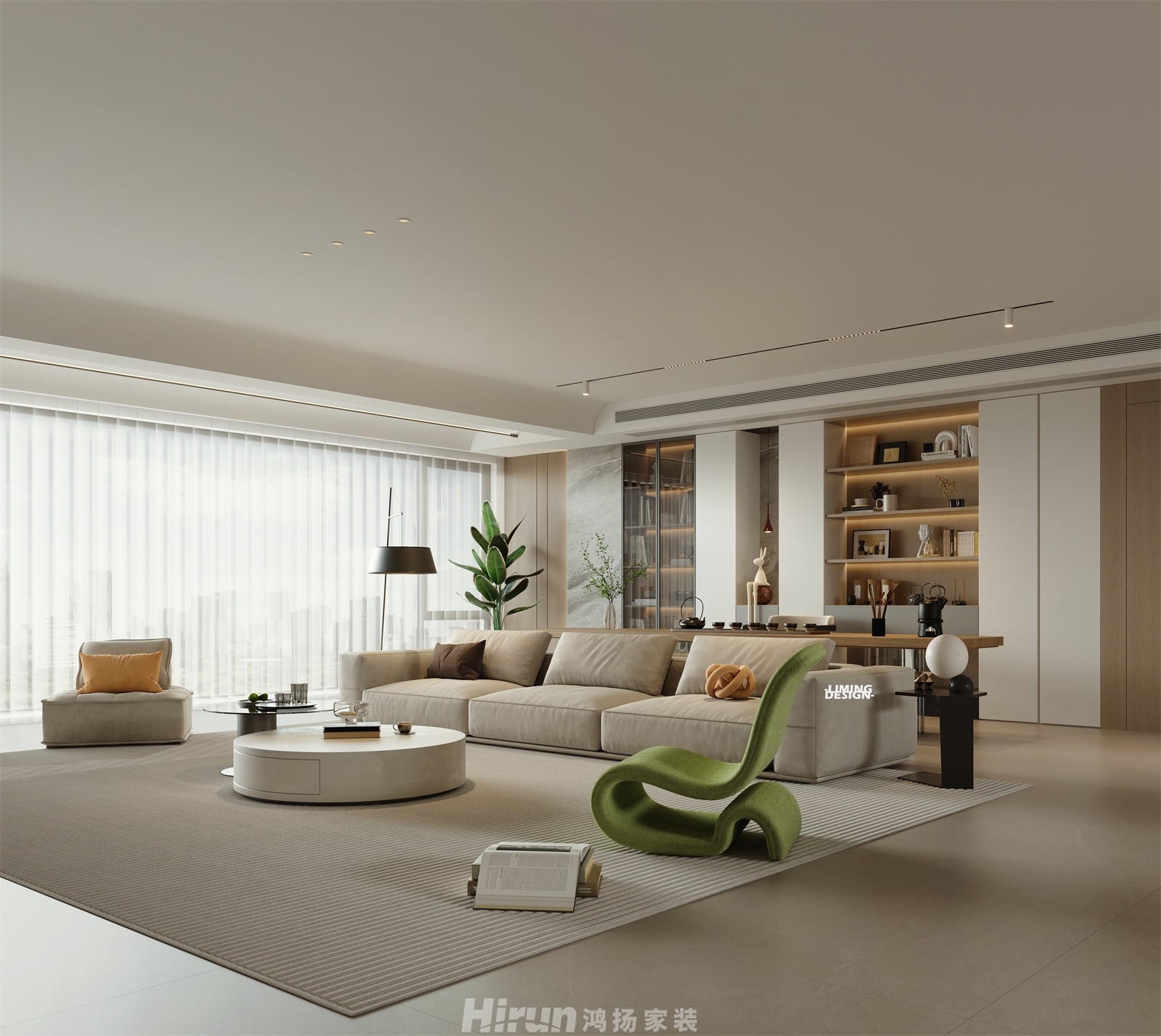 中建鈺和城240㎡雅致現代大平層 裝修案例效果圖-14