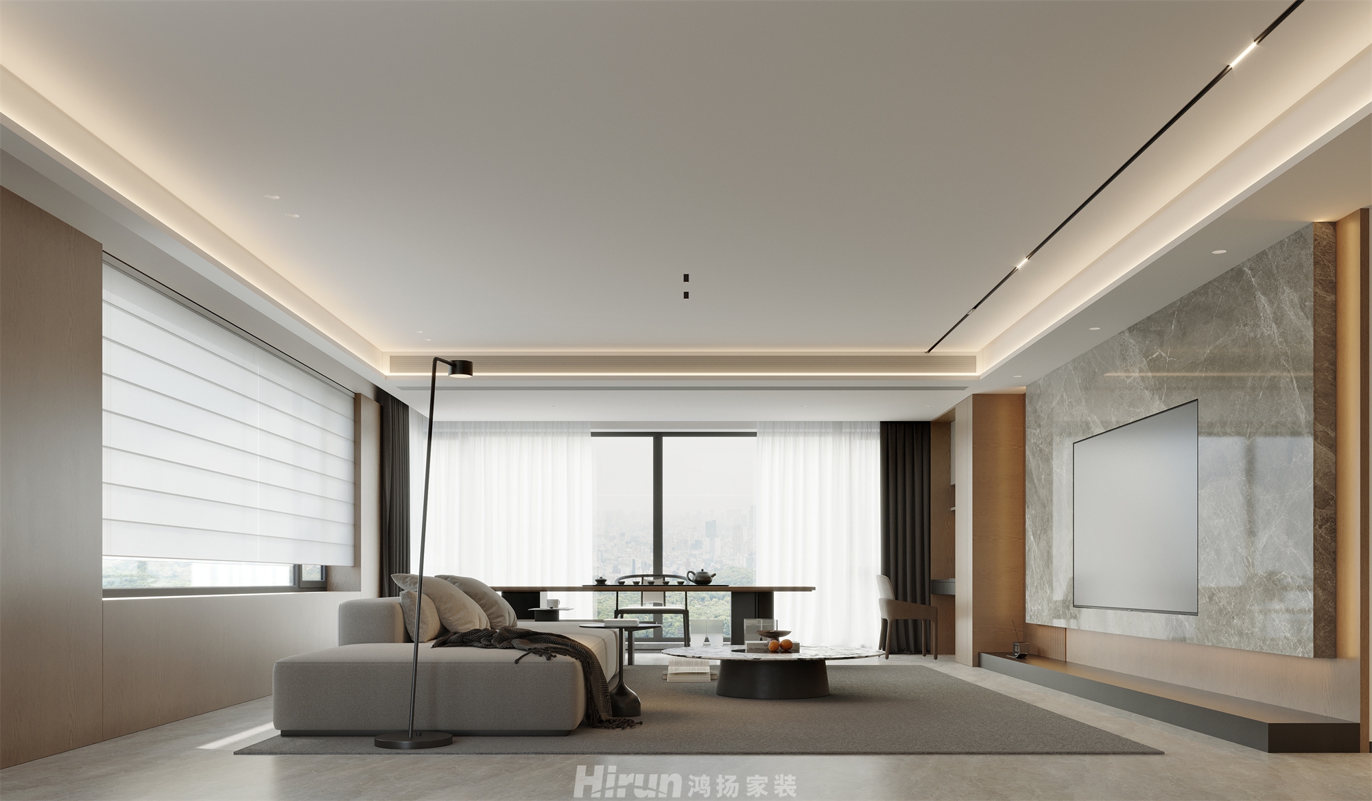 龍湖舜山府220㎡北歐之光大平層 裝修案例效果圖-3