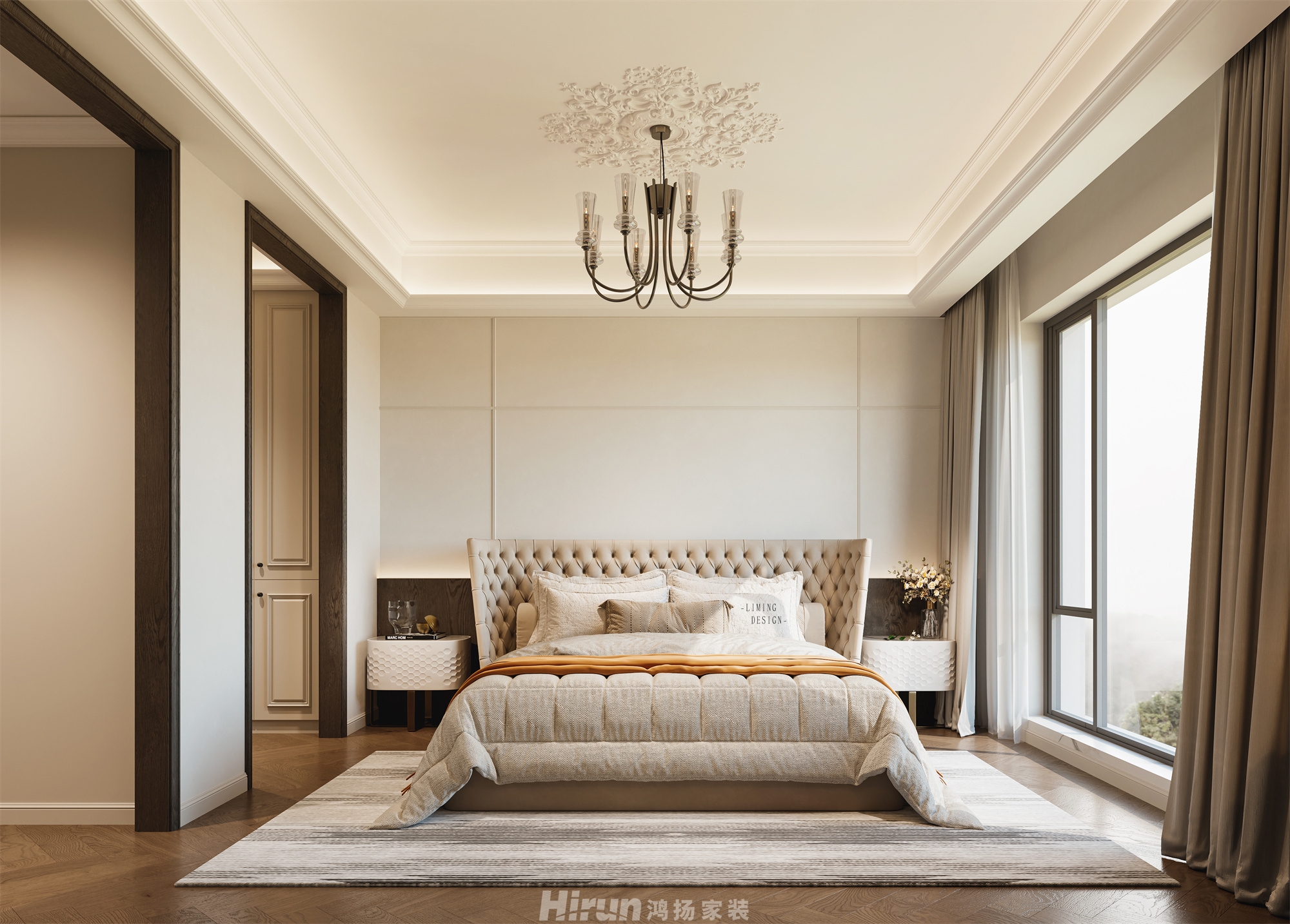 北辰府300㎡輕歐簡美大平層 裝修案例效果圖-7