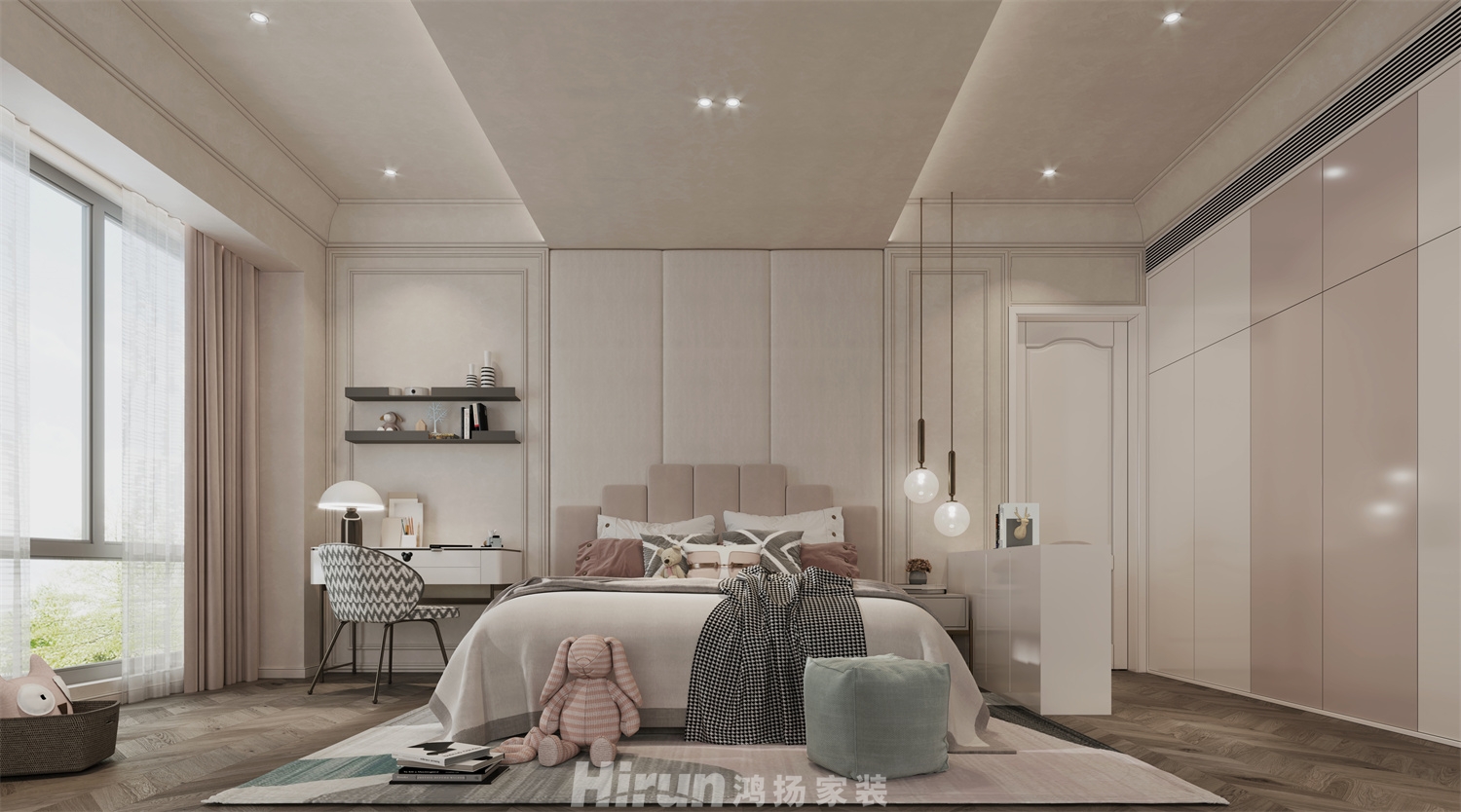 橘郡禮頓山360㎡歐美香頌別墅 裝修案例效果圖-5