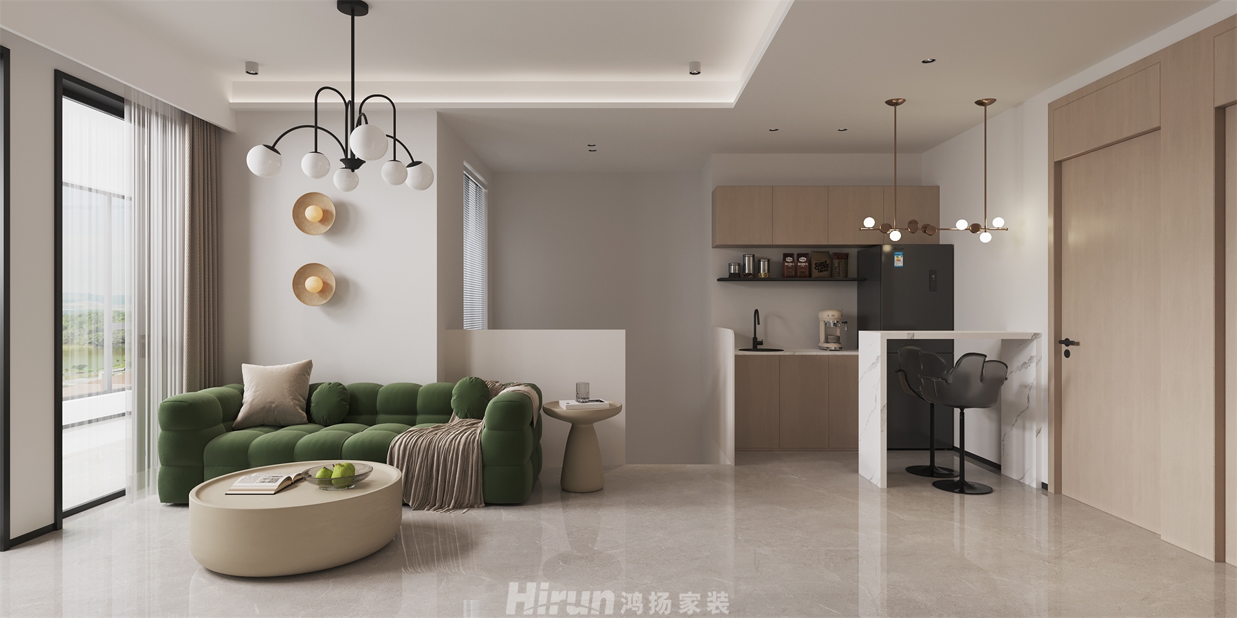 瀧悅長(zhǎng)安300㎡雅致現(xiàn)代復(fù)式 裝修案例效果圖-6