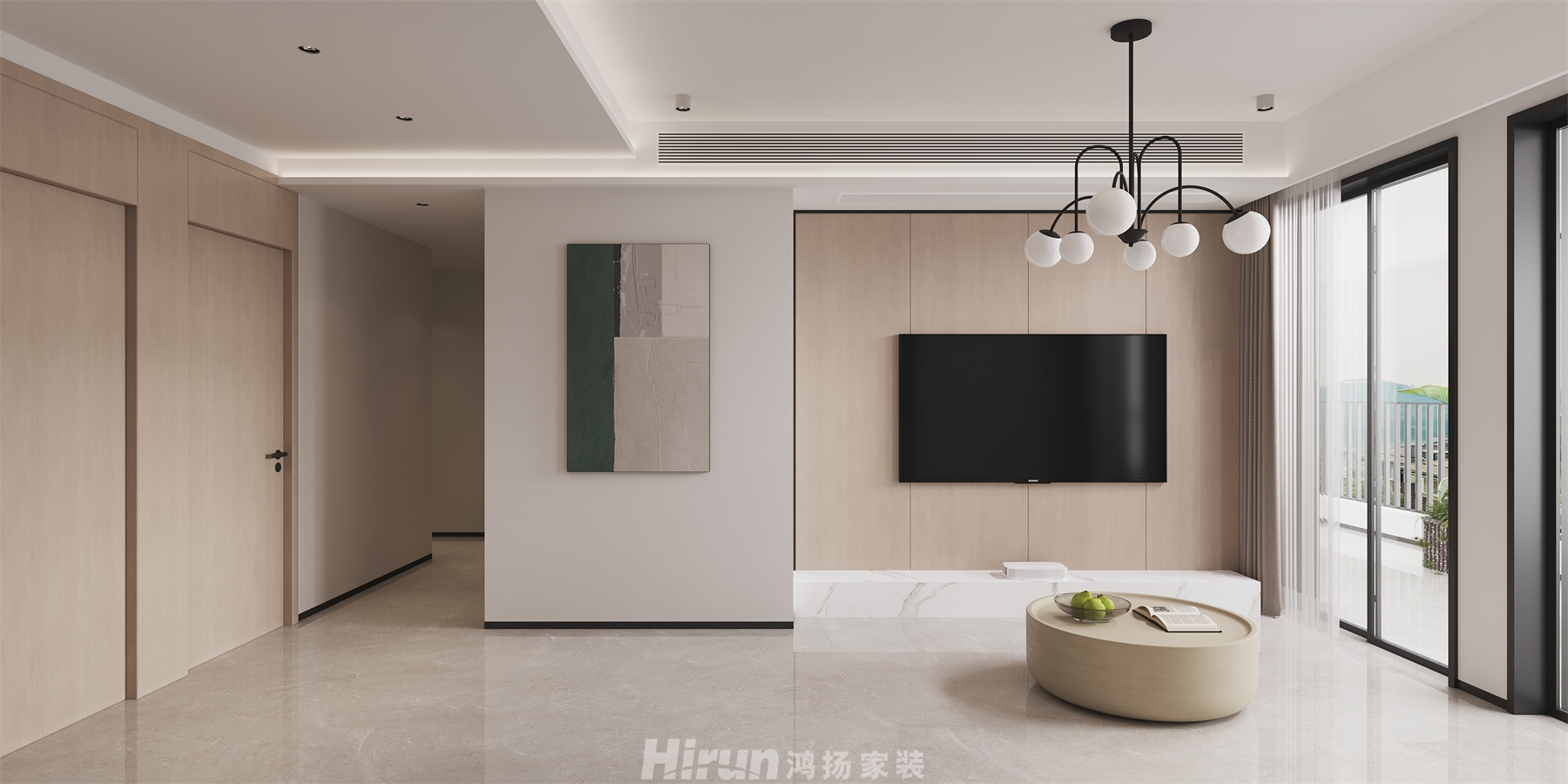 瀧悅長(zhǎng)安300㎡雅致現(xiàn)代復(fù)式 裝修案例效果圖-4