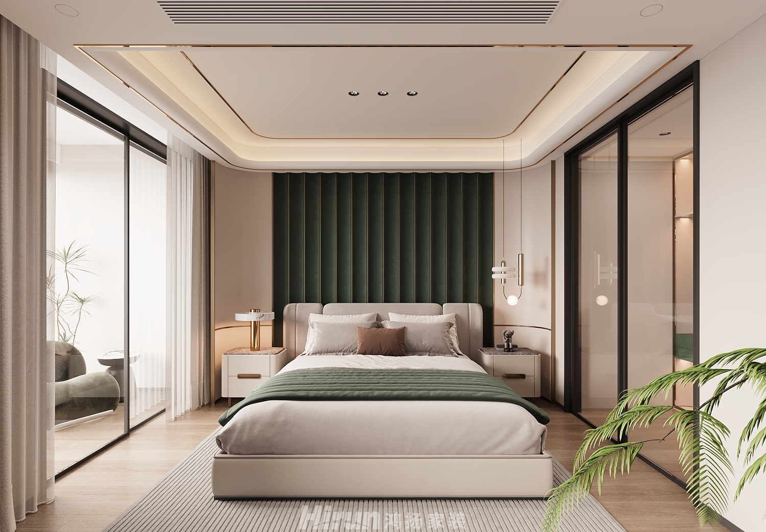 華潤(rùn)潤(rùn)樾府200㎡優(yōu)雅繽紛復(fù)式 裝修案例效果圖-1