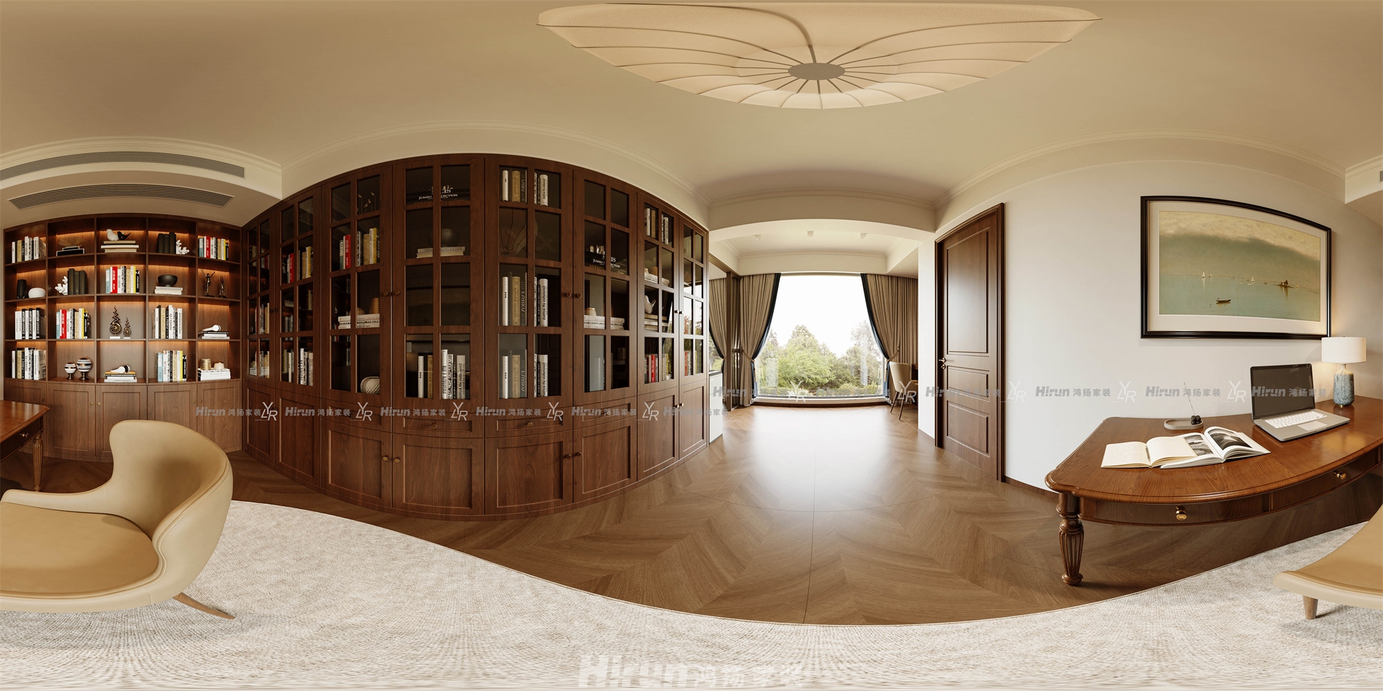 萬境水岸天境200㎡輕歐簡美復式 裝修案例效果圖-6