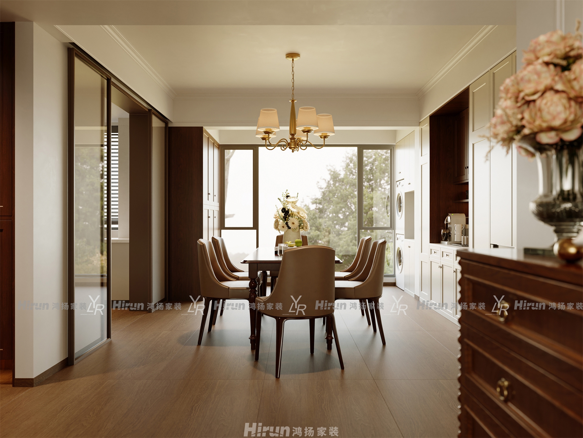 萬境水岸天境200㎡輕歐簡美復式 裝修案例效果圖-7