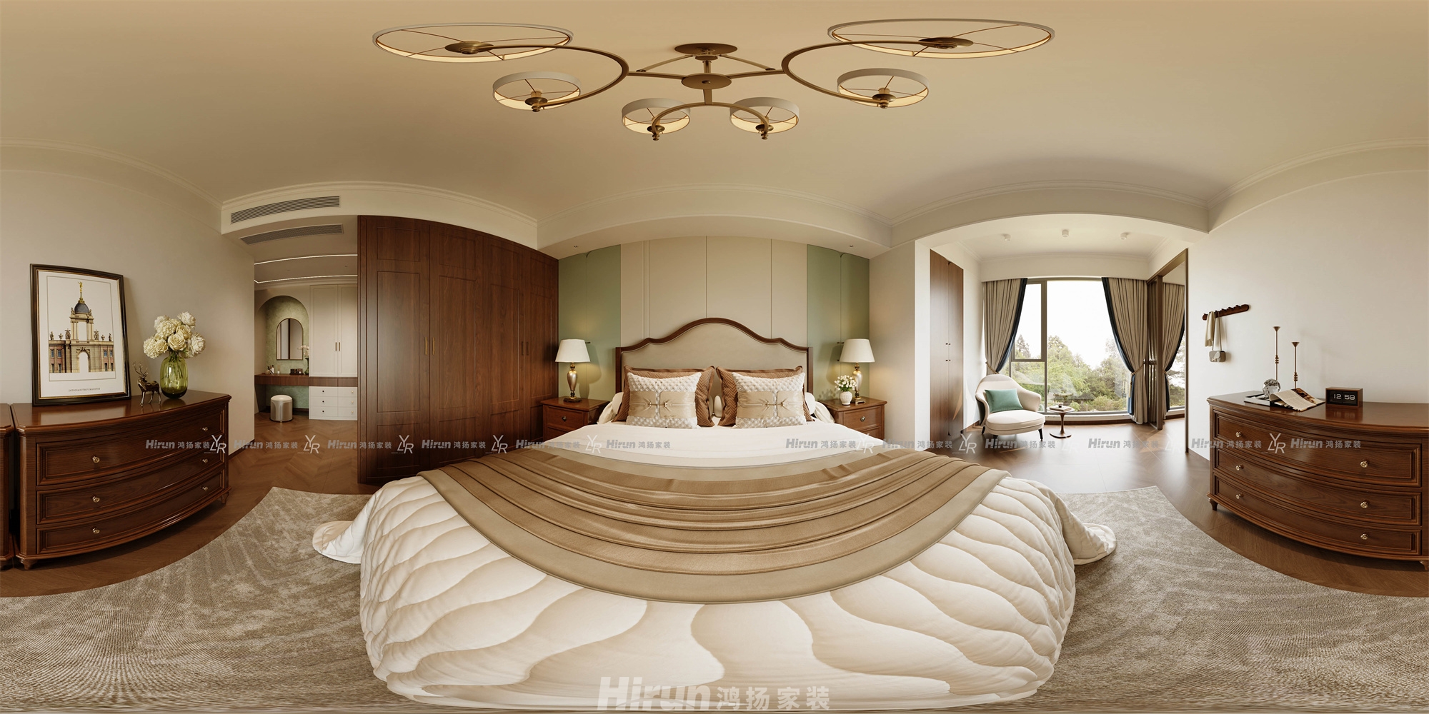 萬境水岸天境200㎡輕歐簡美復式 裝修案例效果圖-5