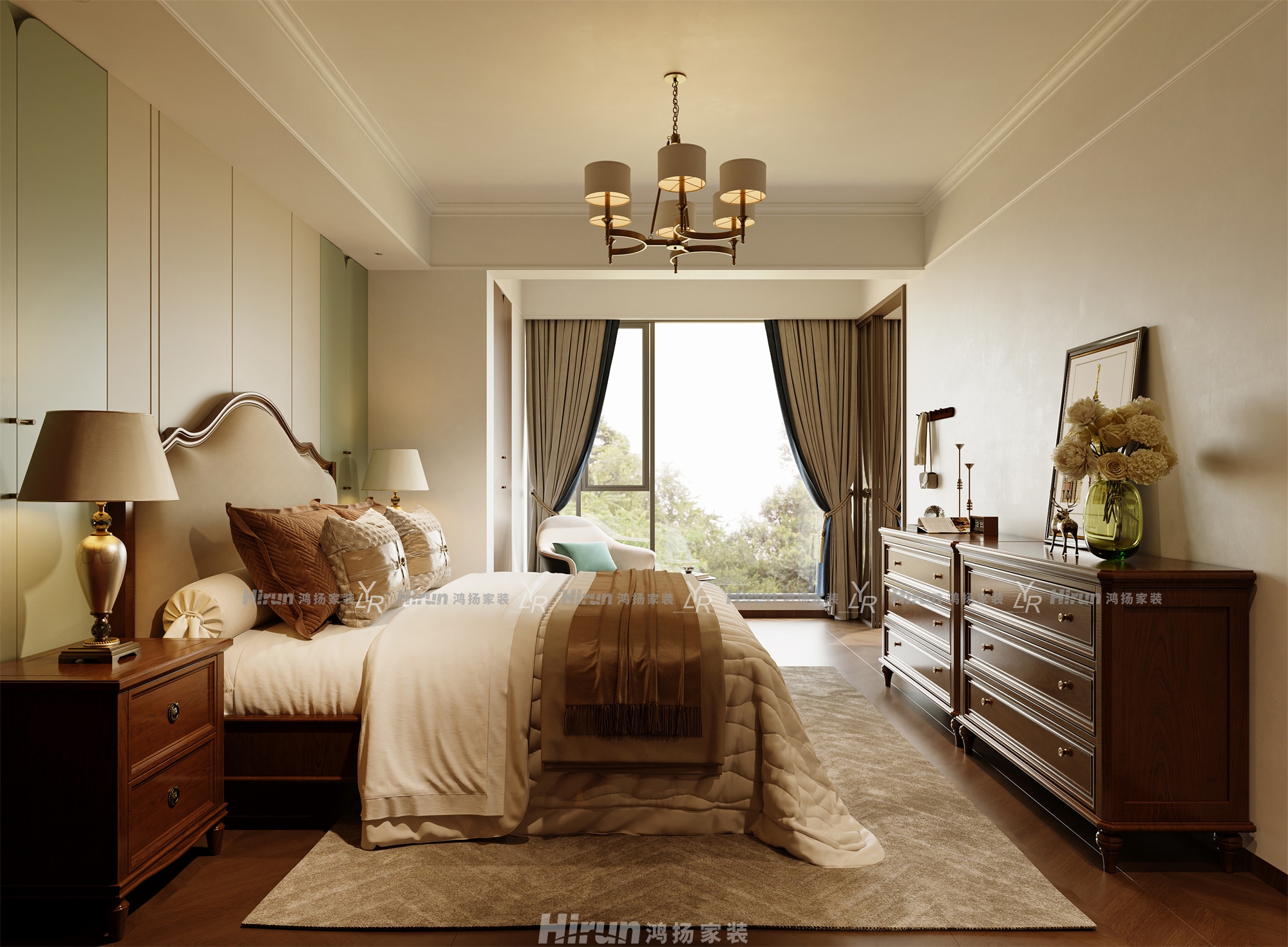 萬境水岸天境200㎡輕歐簡美復式 裝修案例效果圖-10