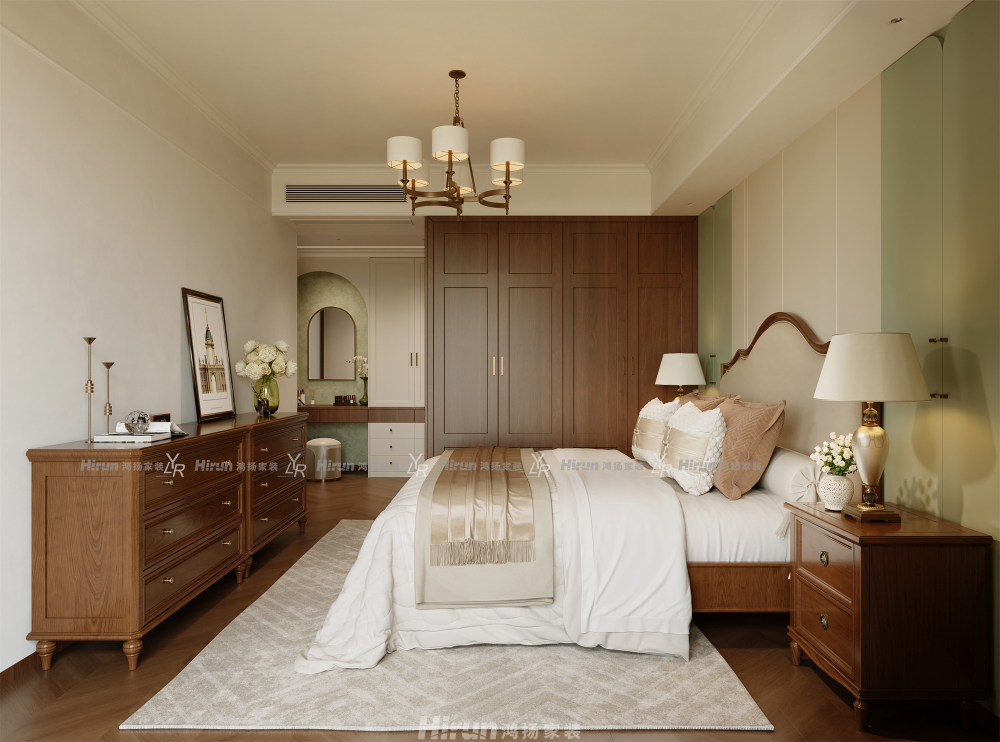 萬境水岸天境200㎡輕歐簡美復式 裝修案例效果圖-9