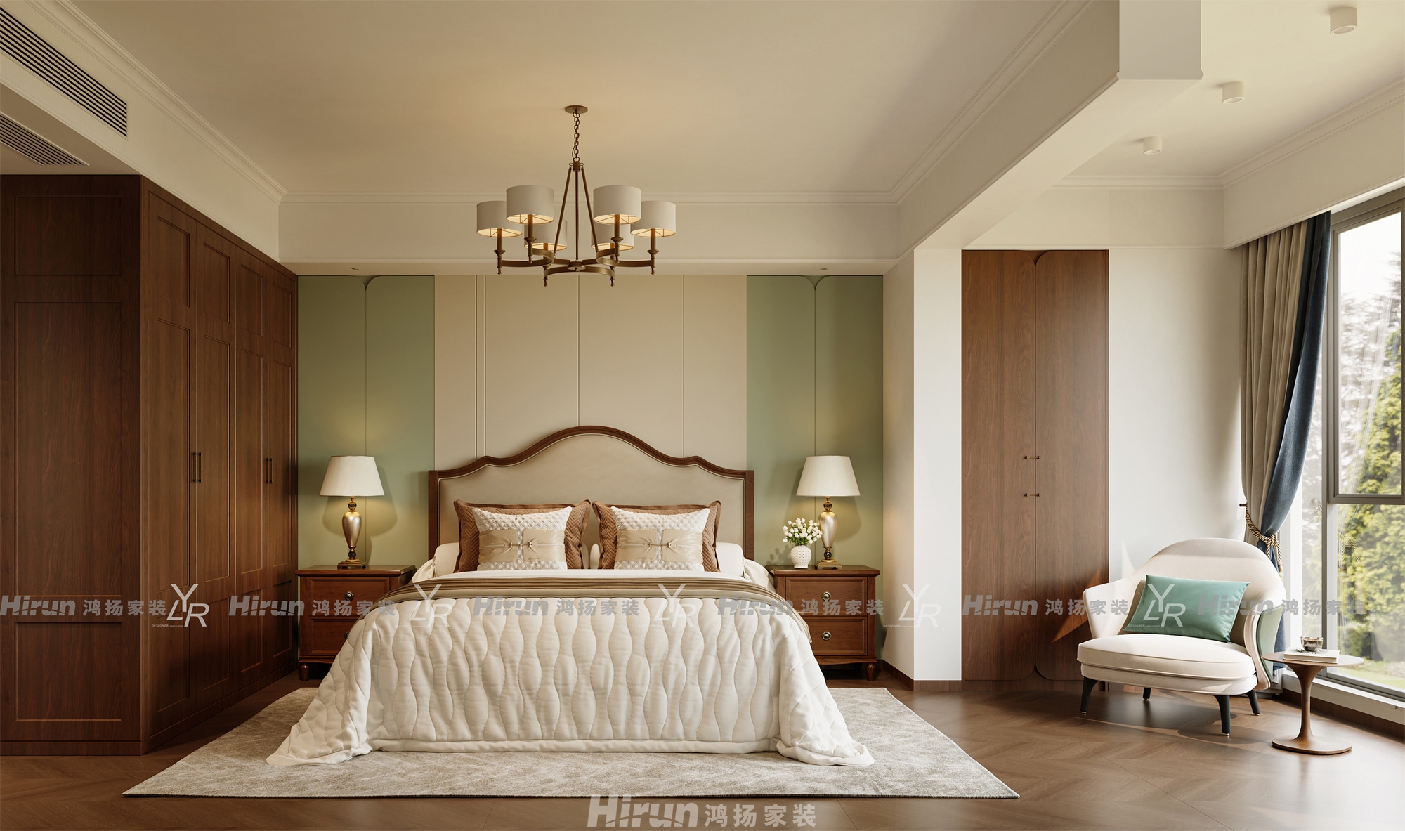 萬境水岸天境200㎡輕歐簡美復式 裝修案例效果圖-8