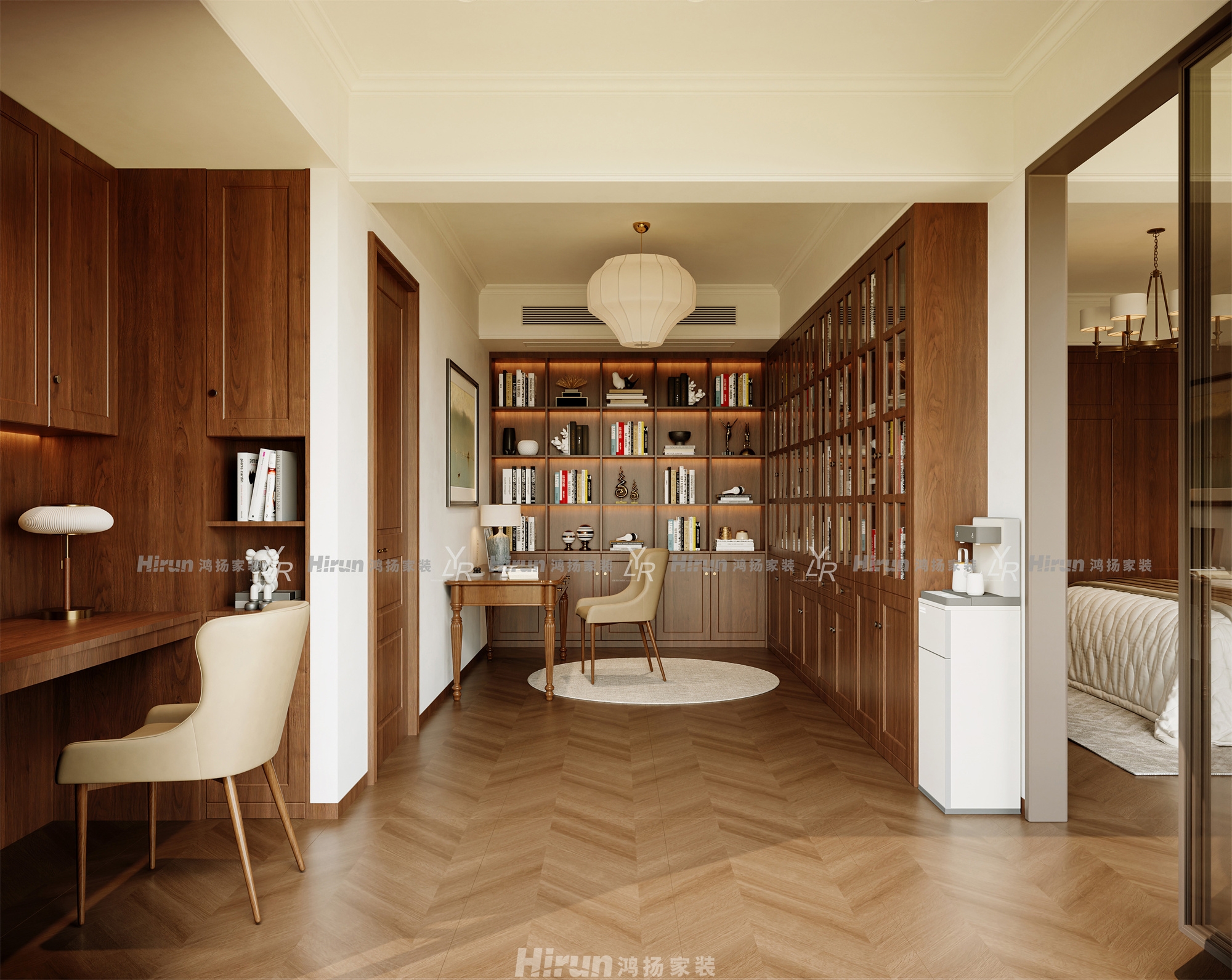 萬境水岸天境200㎡輕歐簡美復式 裝修案例效果圖-17