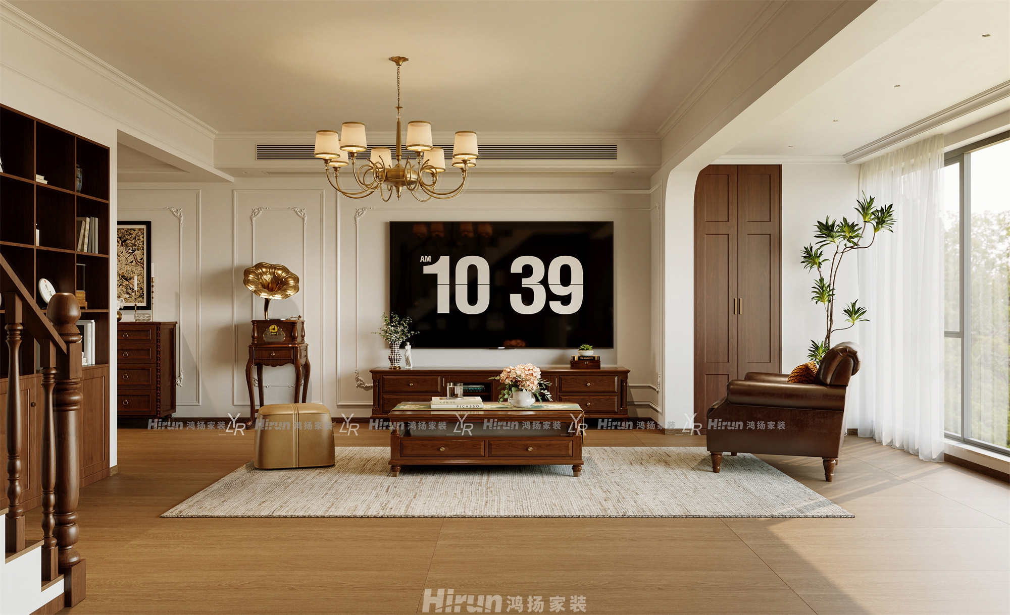 萬境水岸天境200㎡輕歐簡美復式 裝修案例效果圖-11