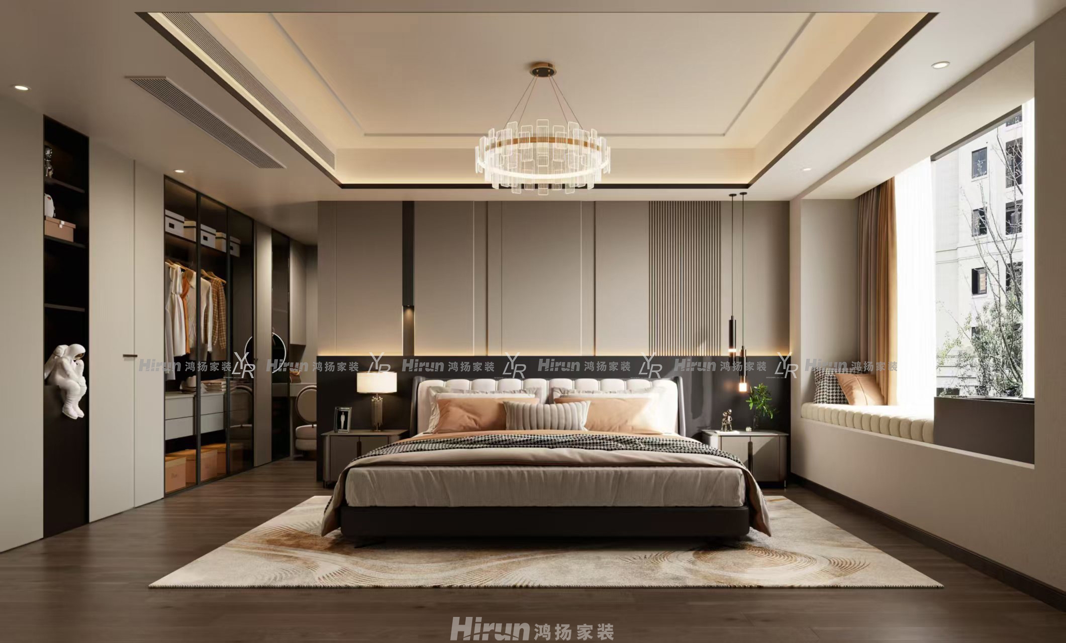 桂語云峰189㎡雅致現(xiàn)代大平層 裝修案例效果圖-3