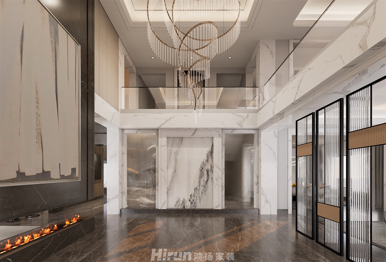 碧桂園水藍天1200㎡新裝飾主義別墅 裝修案例效果圖-8