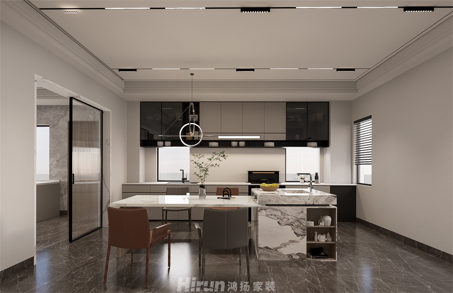 碧桂園水藍天1200㎡新裝飾主義別墅 裝修案例效果圖-5