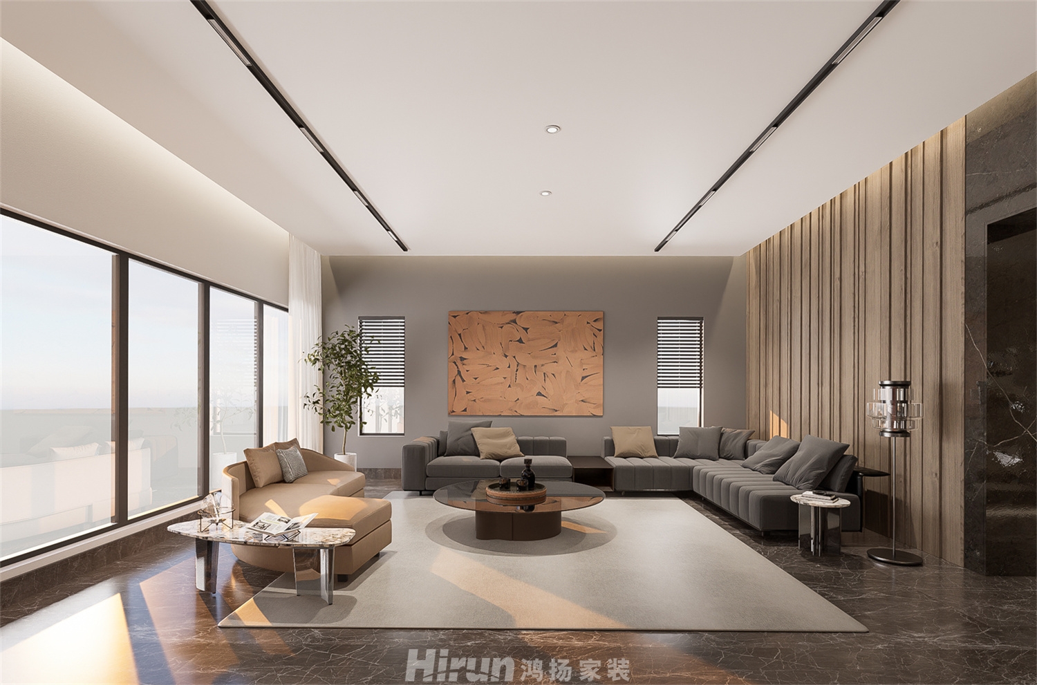 碧桂園水藍天1200㎡新裝飾主義別墅 裝修案例效果圖-25