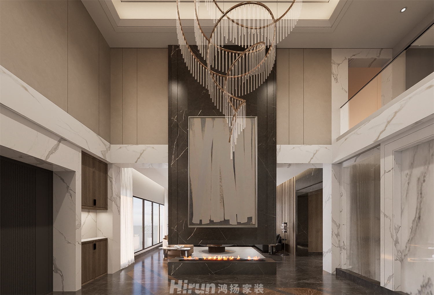 碧桂園水藍天1200㎡新裝飾主義別墅 裝修案例效果圖-16