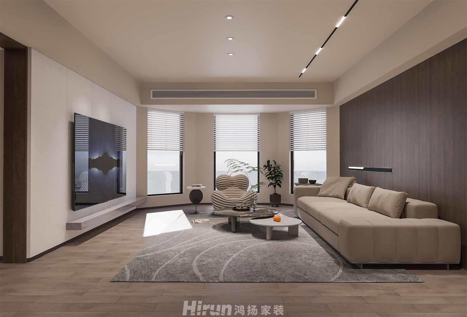 碧桂園水藍天1200㎡新裝飾主義別墅 裝修案例效果圖-12