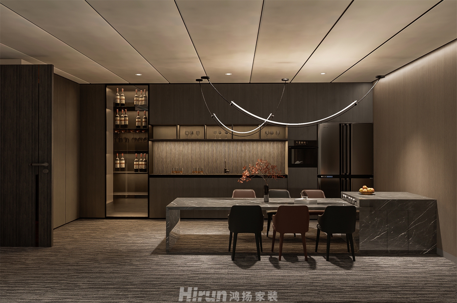 碧桂園水藍天1200㎡新裝飾主義別墅 裝修案例效果圖-26