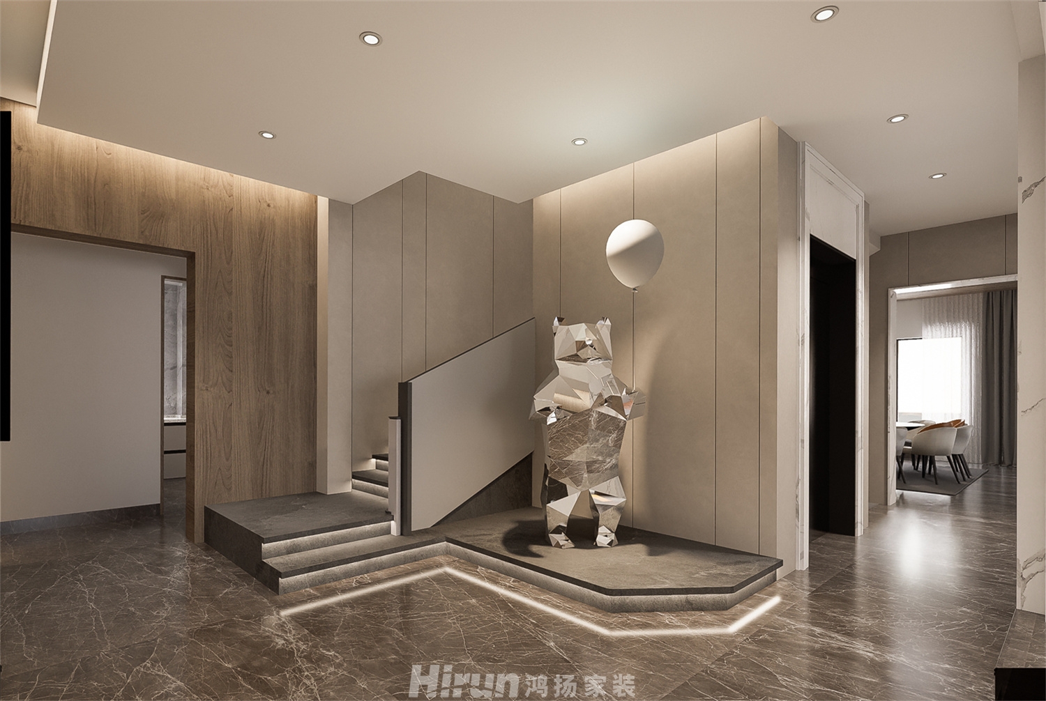 碧桂園水藍天1200㎡新裝飾主義別墅 裝修案例效果圖-13