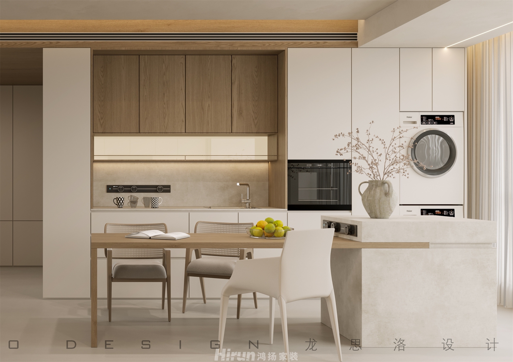 長沙潤府188㎡極簡詫寂四居室 裝修案例效果圖-4