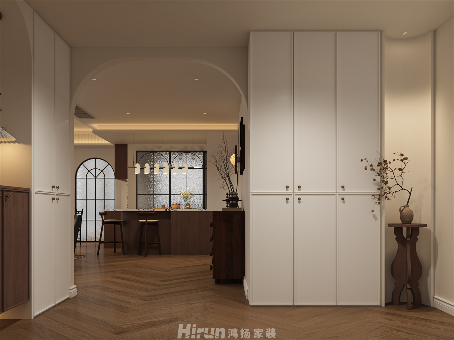 嘉晟康園205㎡復古風潮大平層 裝修案例效果圖-3