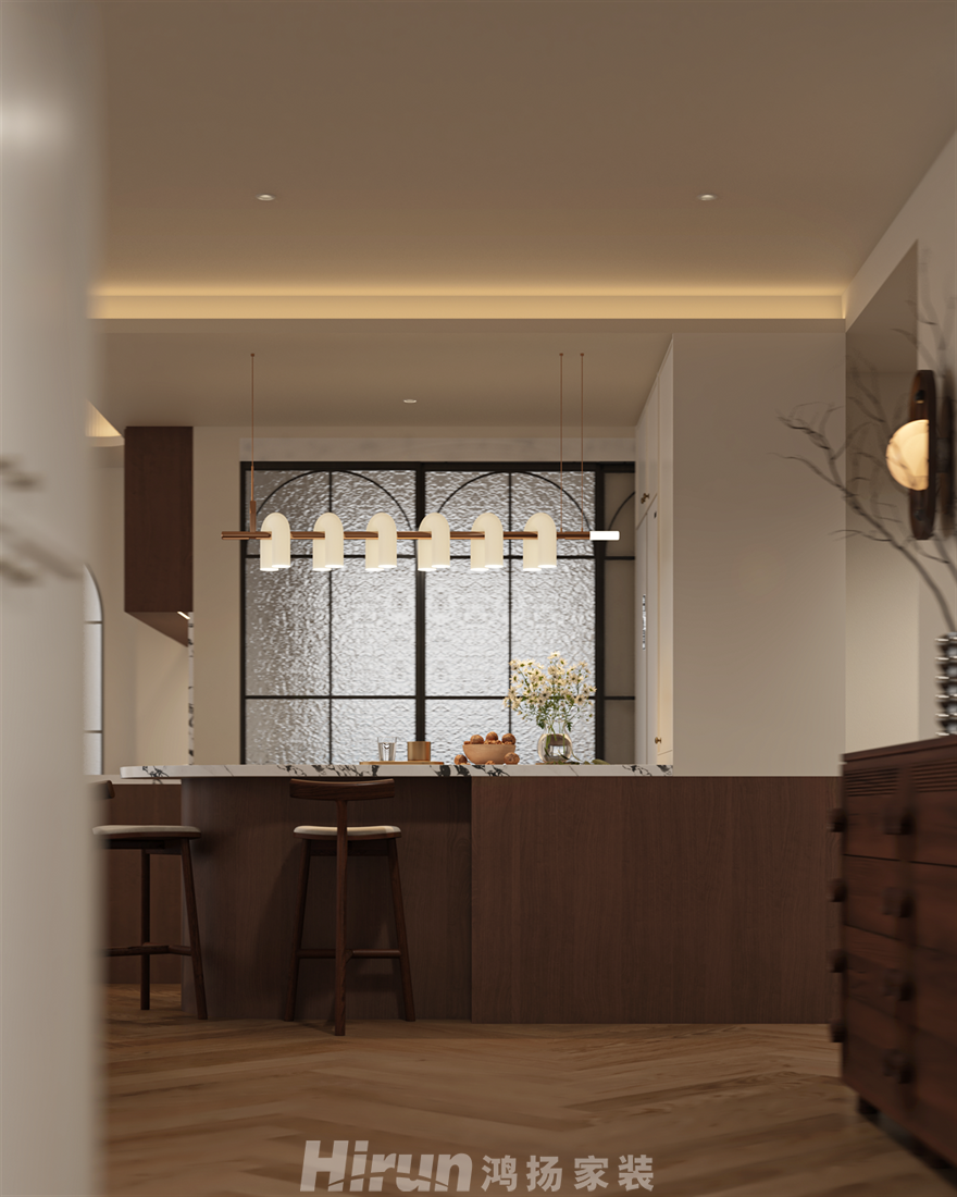 嘉晟康園205㎡復古風潮大平層 裝修案例效果圖-9