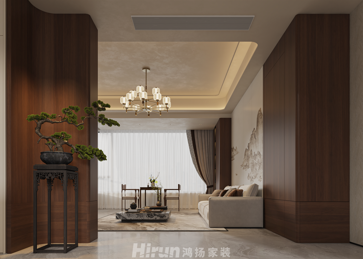 寶能公館200㎡復合寫意大平層 裝修案例效果圖-6